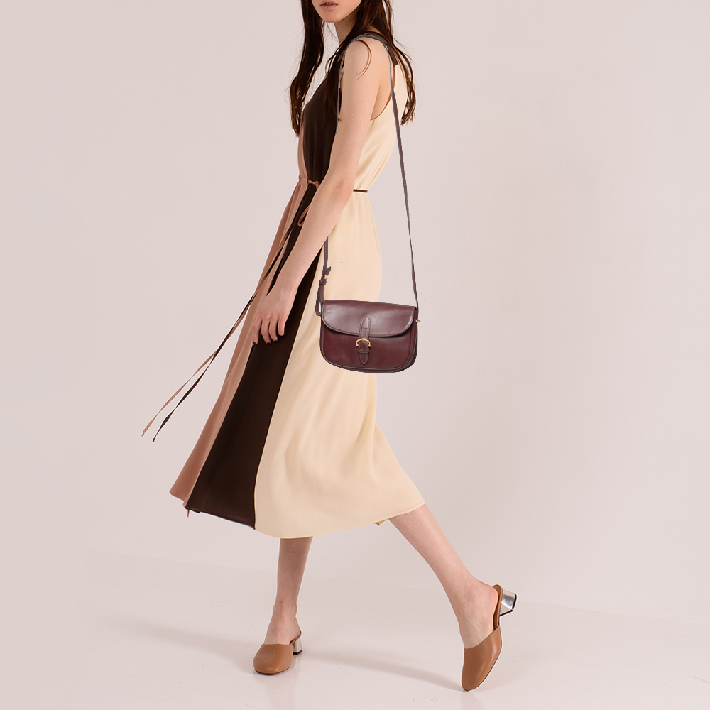 

Cartier Burgundy Leather Must de Cartier Crossbody Bag