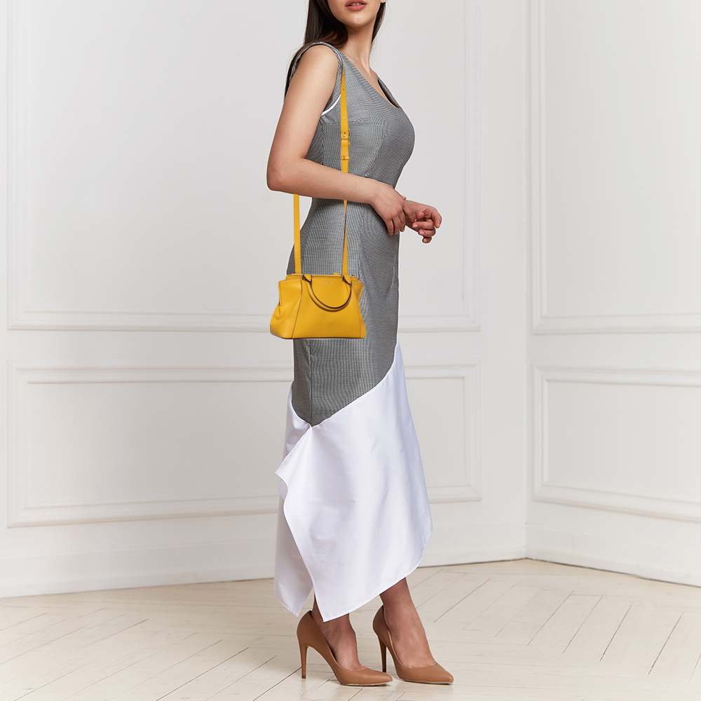 

Cartier Yellow Leather Mini C De Cartier Satchel