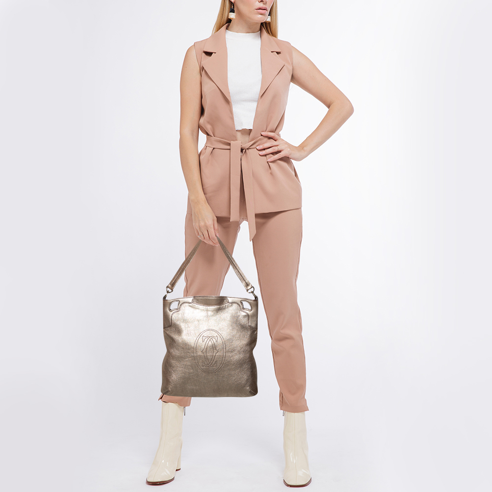 

Cartier Gold Leather Hobo