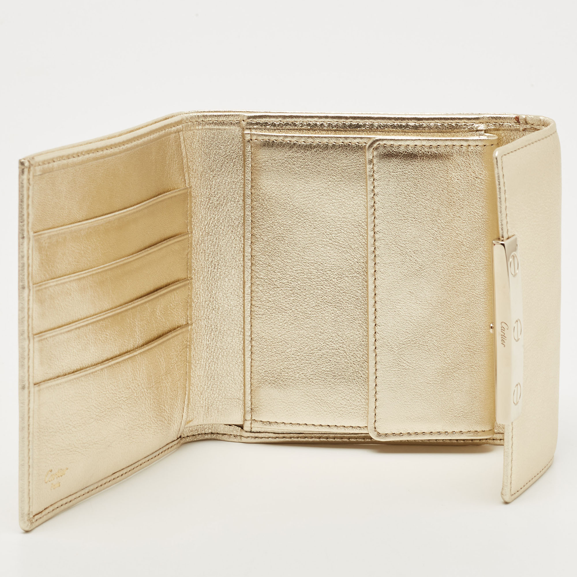 

Cartier Gold Leather Love Compact Wallet