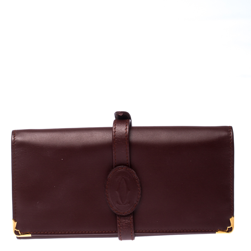 Cartier Maroon Leather Jewelry Pouch Cartier TLC