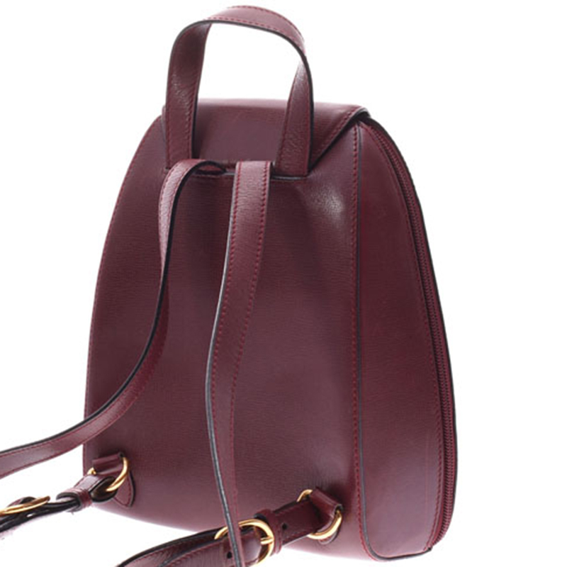 

Cartier Bordeaux Leather Backpack, Burgundy