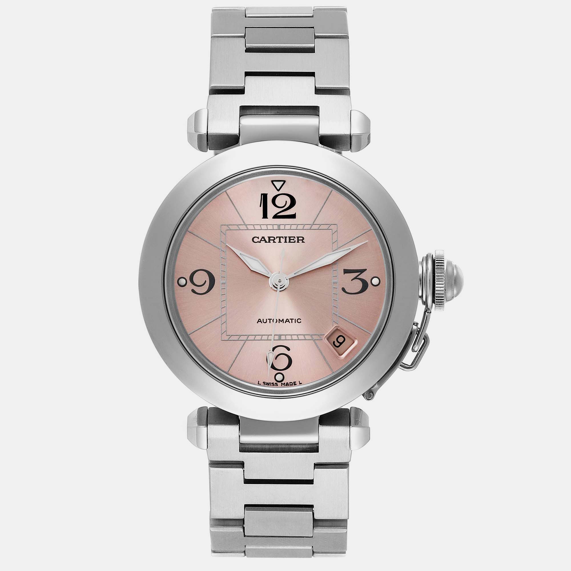 

Cartier Pasha C Midsize Pink Dial Automatic Steel Ladies Watch 35.0 mm