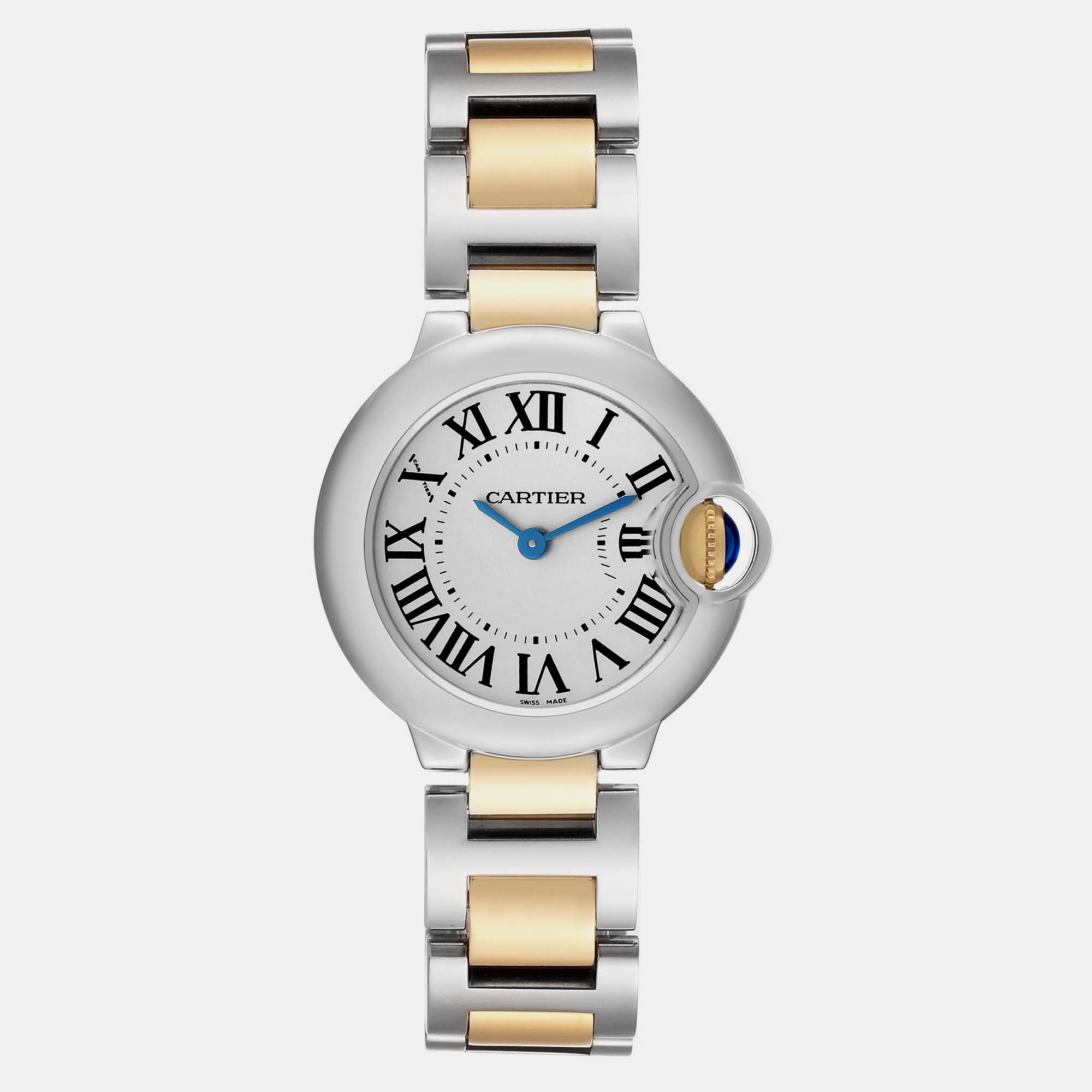 

Cartier Ballon Bleu Steel Yellow Gold Ladies Watch 28.0 mm, Silver