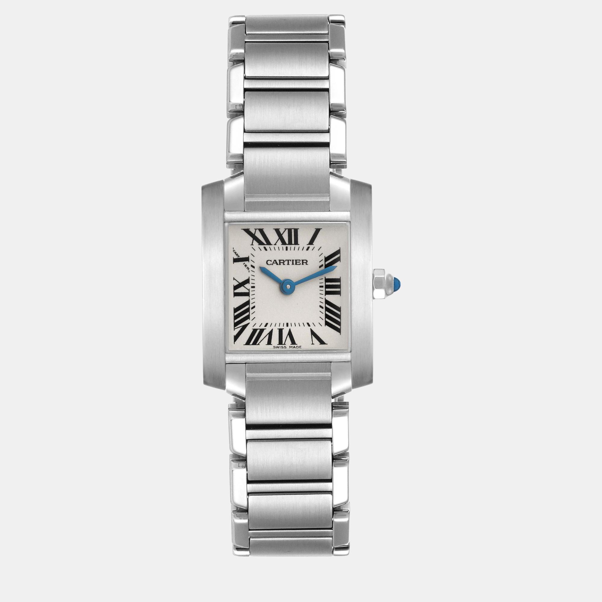 

Cartier Tank Francaise Small Silver Dial Steel Ladies Watch W51008Q3