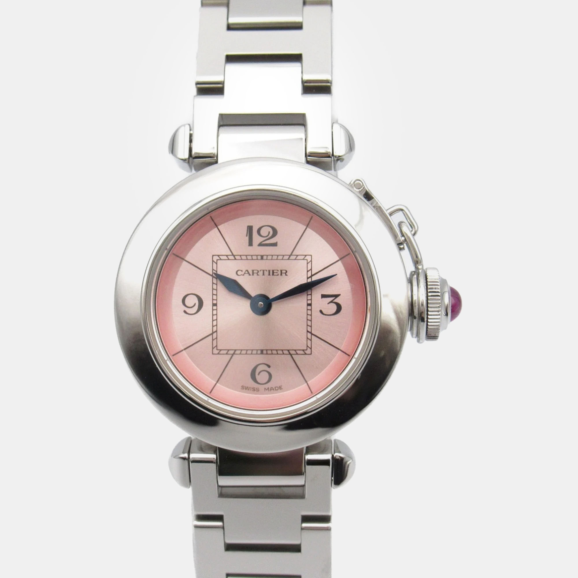 

Cartier Pink Stainless Steel Miss Pasha Quartz Women's Wristwatch 26 mm