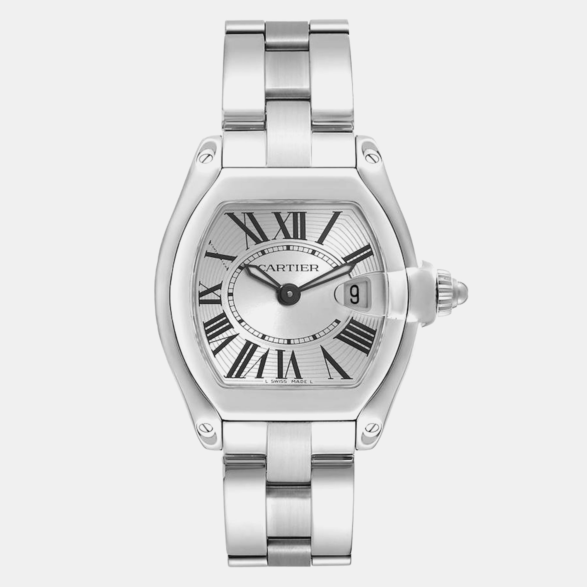 

Cartier Roadster Small Silver Dial Steel Ladies Watch W62016V3 36 x 30 mm