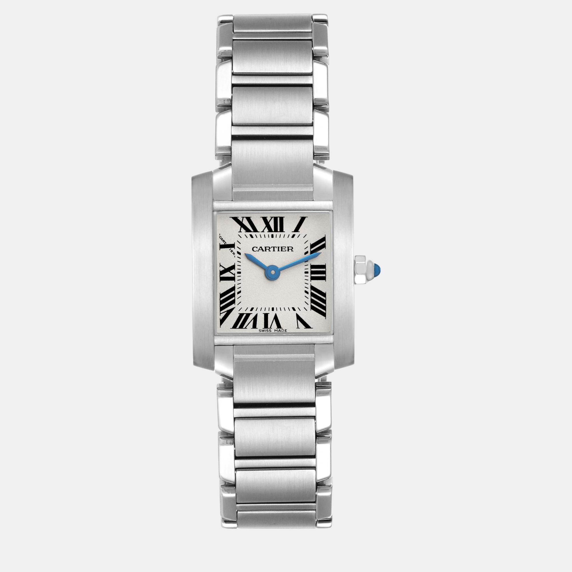 

Cartier Tank Francaise Small Silver Dial Steel Ladies Watch W51008Q3