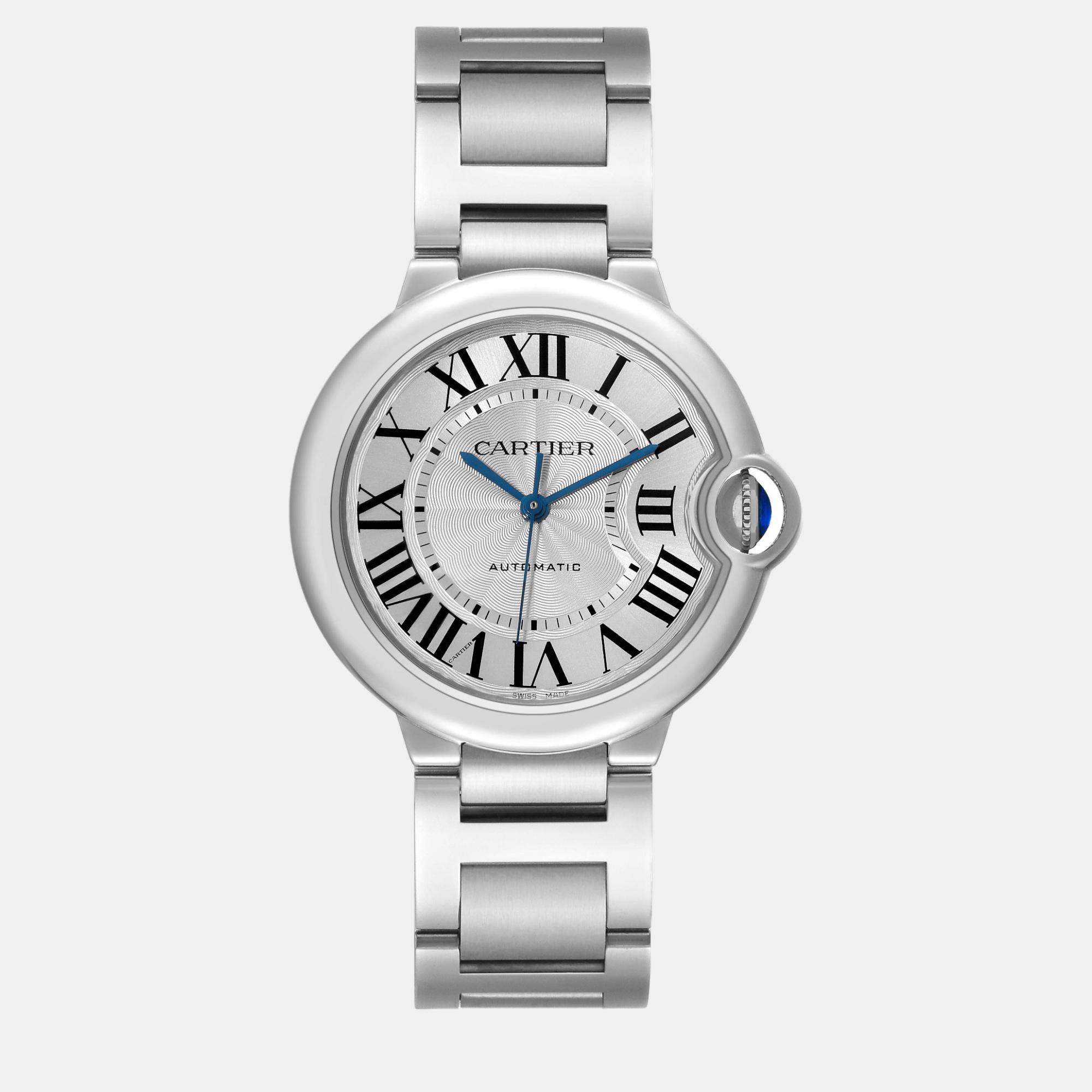 

Cartier Ballon Bleu Midsize Silver Dial Steel Ladies Watch WSBB0048 36 mm