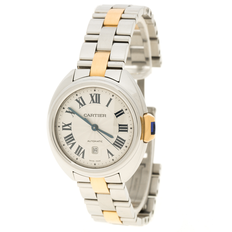 Pre Owned Cartier Stainless Steel Cle De Cartier 3867 Women's Wristwatch 32 mm