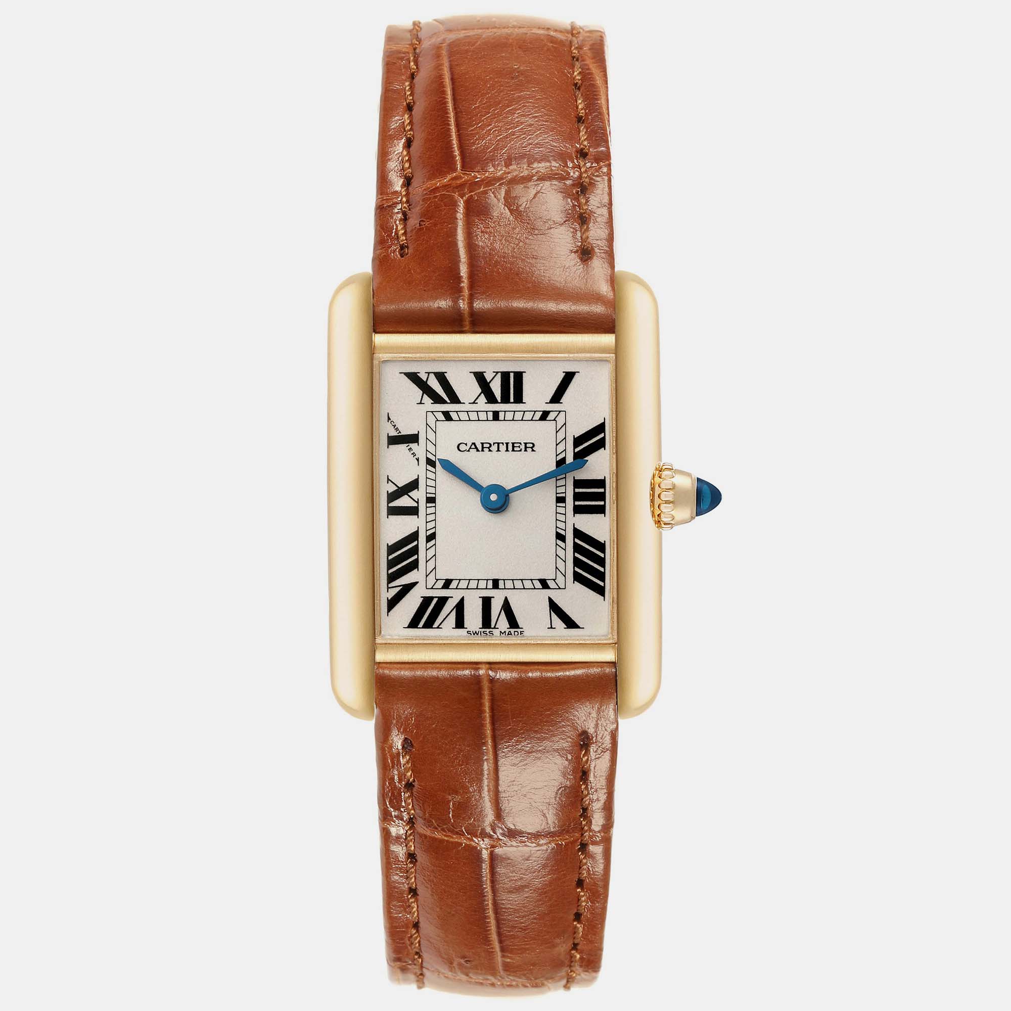 

Cartier Tank Louis Small Yellow Gold Ladies Watch 22.0 mm, Silver