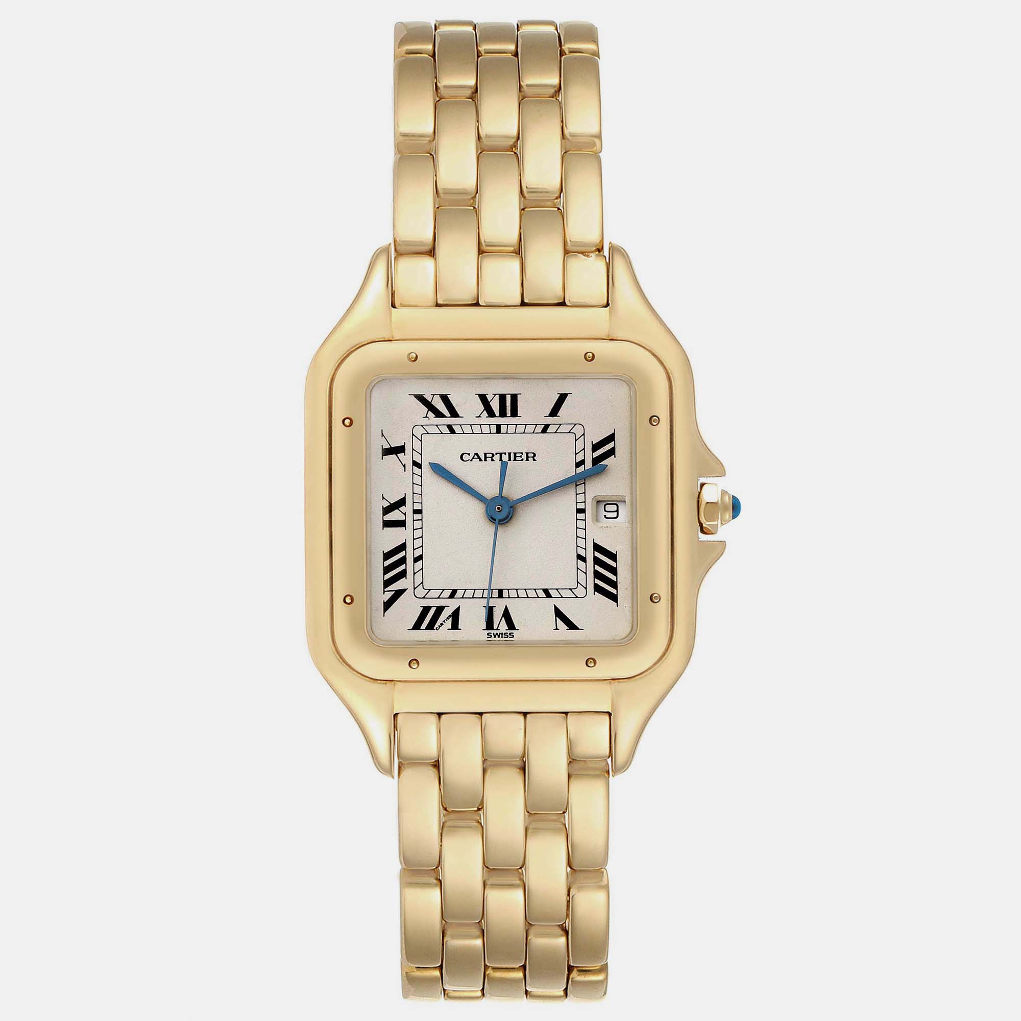 

Cartier Panthere Large Yellow Gold Ladies Watch 27.0 mm, Silver