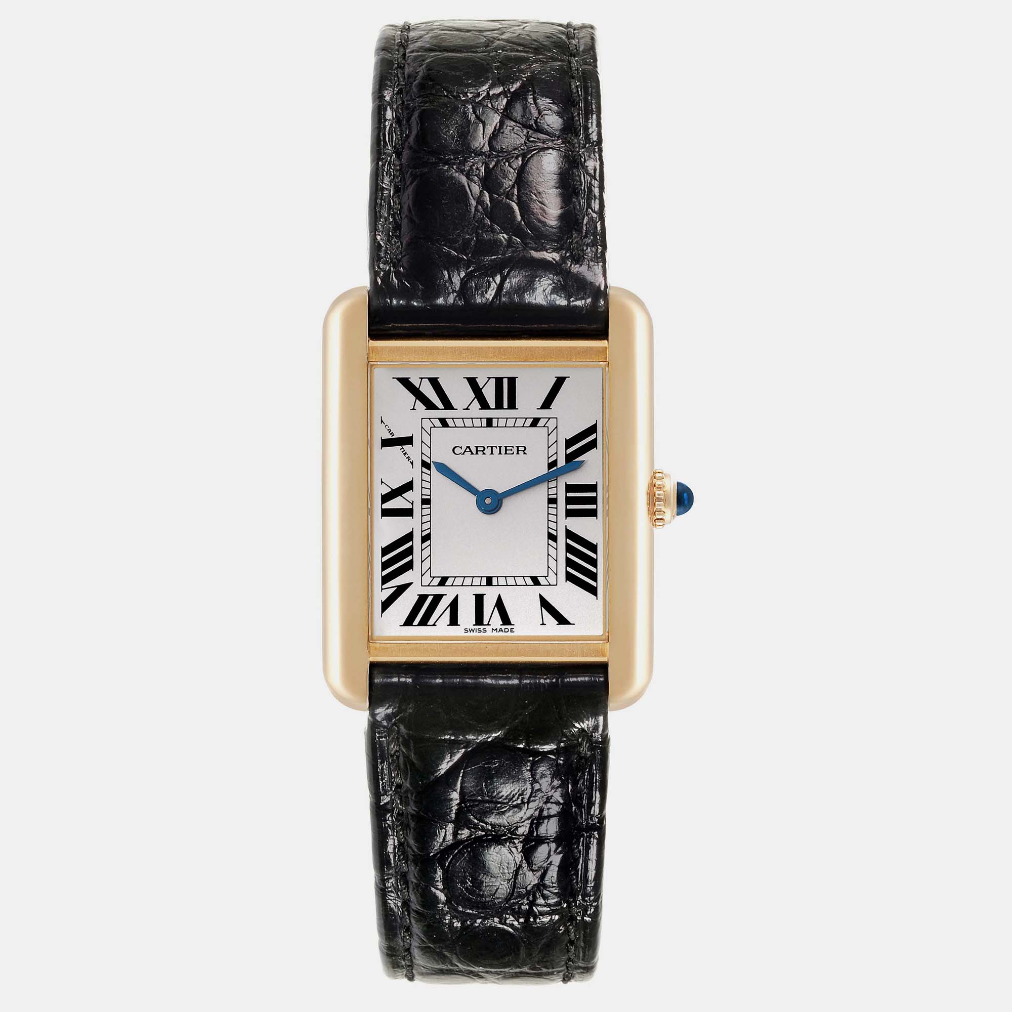 

Cartier Tank Solo Small Yellow Gold Steel Ladies Watch W1018755, Silver