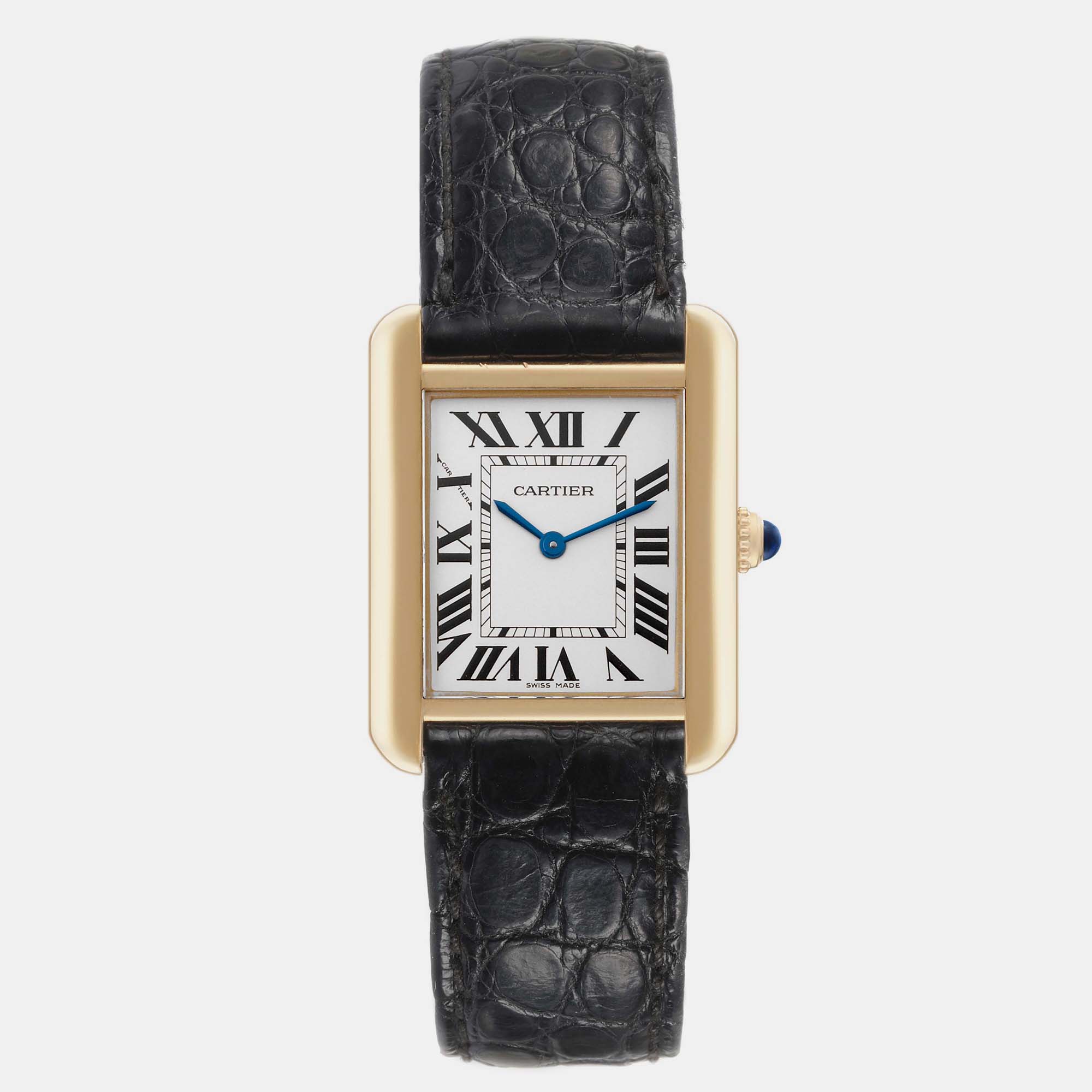 

Cartier Tank Solo Small Yellow Gold Steel Ladies Watch 23.0 mm, Silver