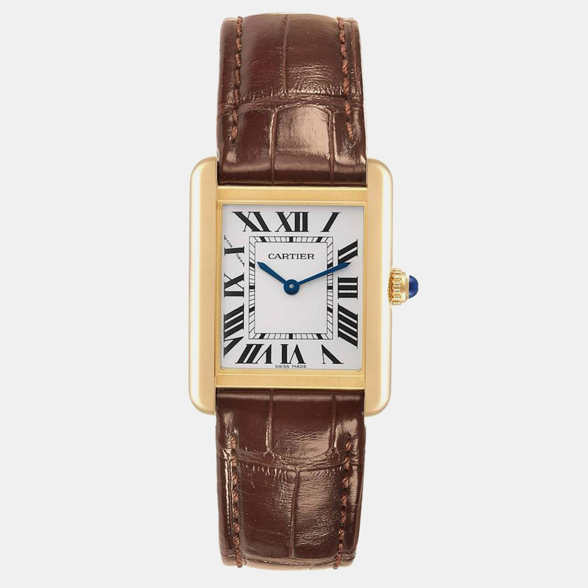 

Cartier Tank Solo Yellow Gold Steel Silver Dial Ladies Watch W5200002