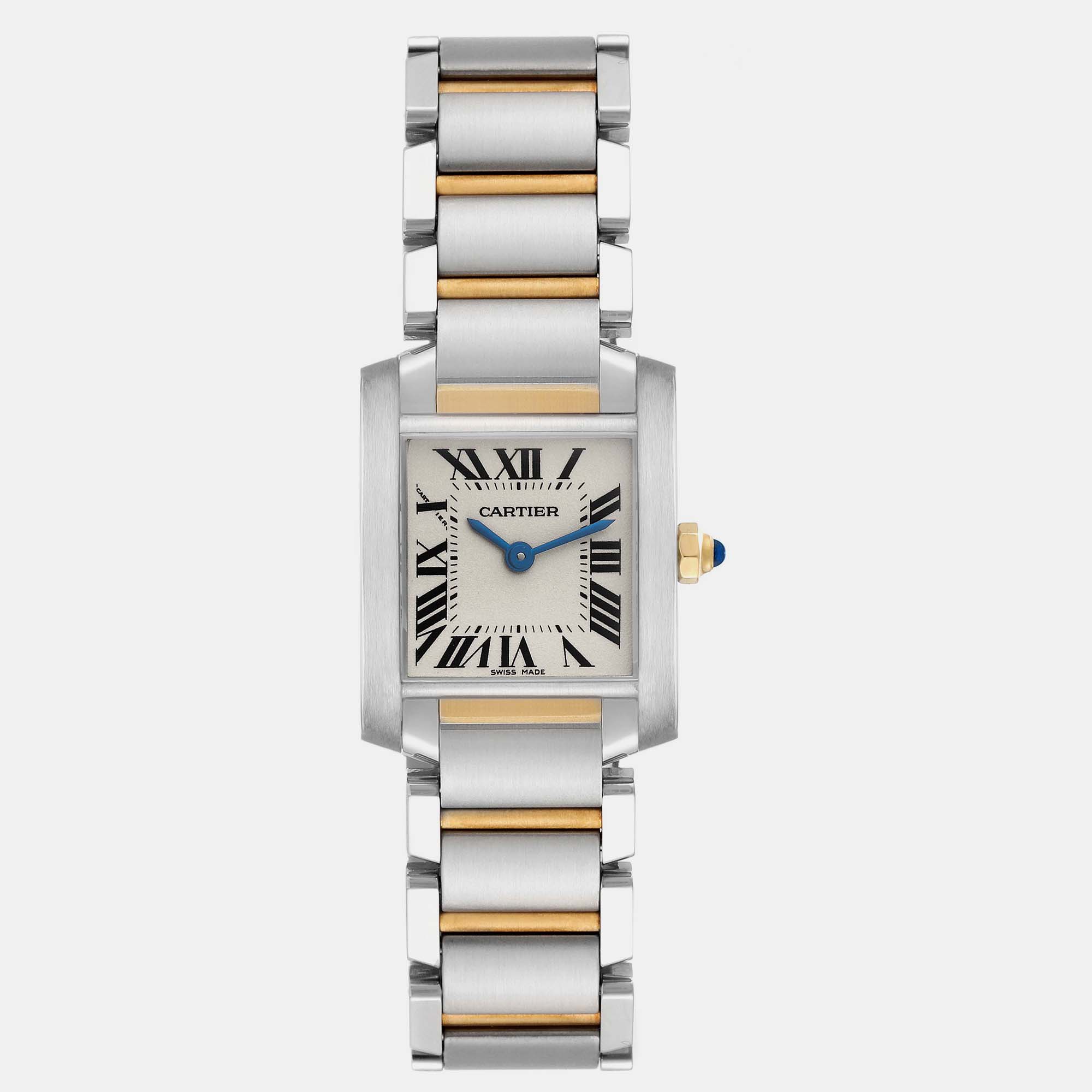 

Cartier Tank Francaise Small Steel Yellow Gold Ladies Watch W51007Q4, Silver