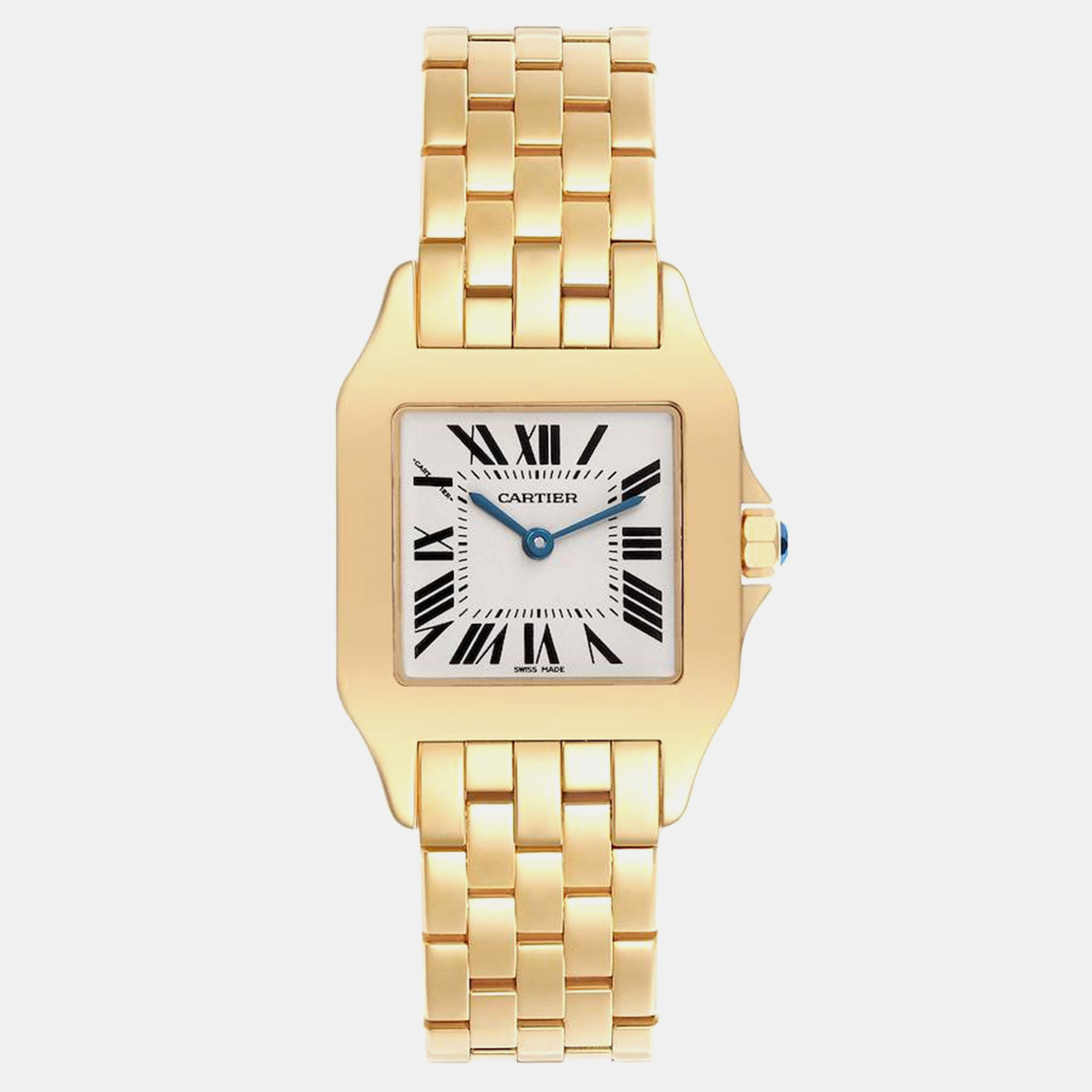 

Cartier Santos Demoiselle Midsize Yellow Gold Ladies Watch W25062X9, Silver