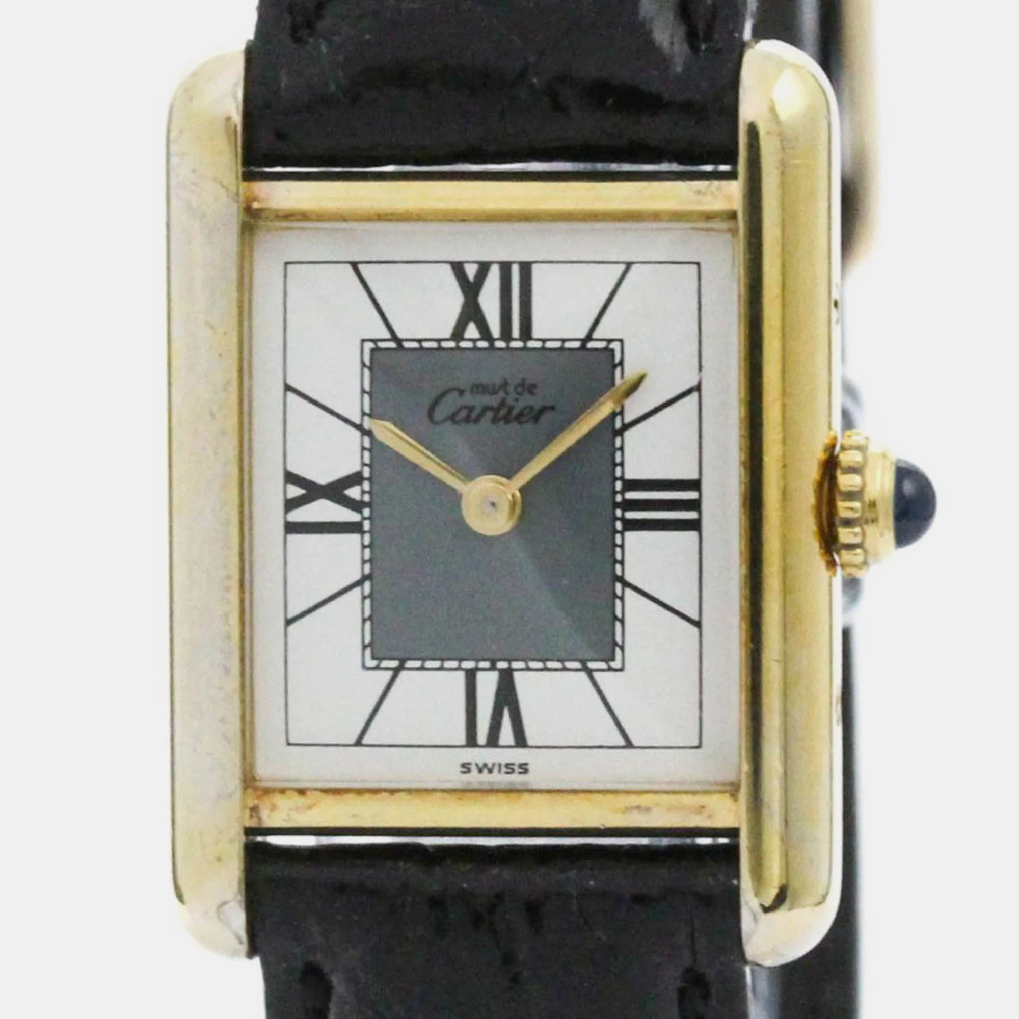 

Cartier Must Tank Vermeil Gold Plated Quartz Watch 20 mm, White