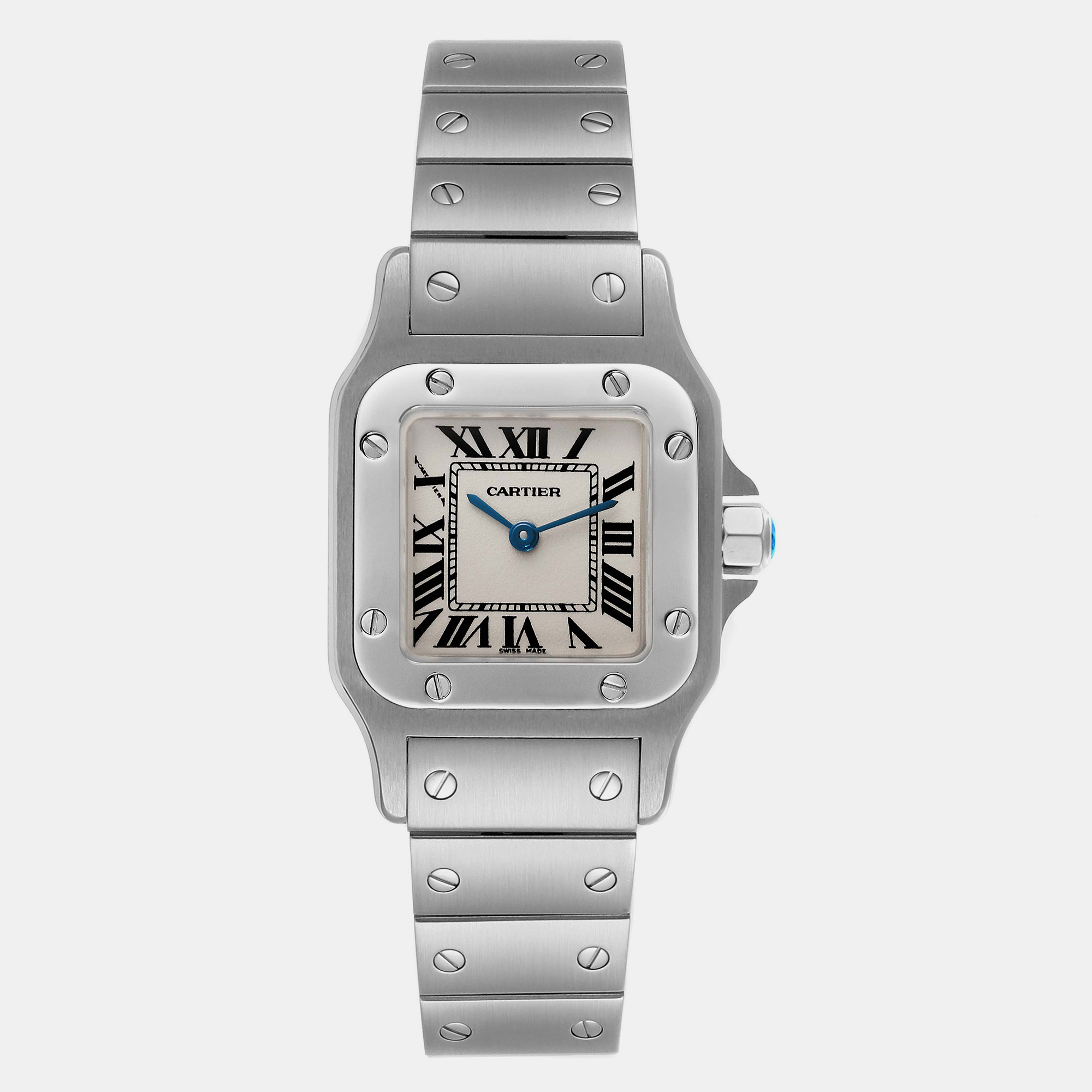 

Cartier Silver Stainless Steel Santos Galbee W20056D6 Women's Wristwatch 26 mm