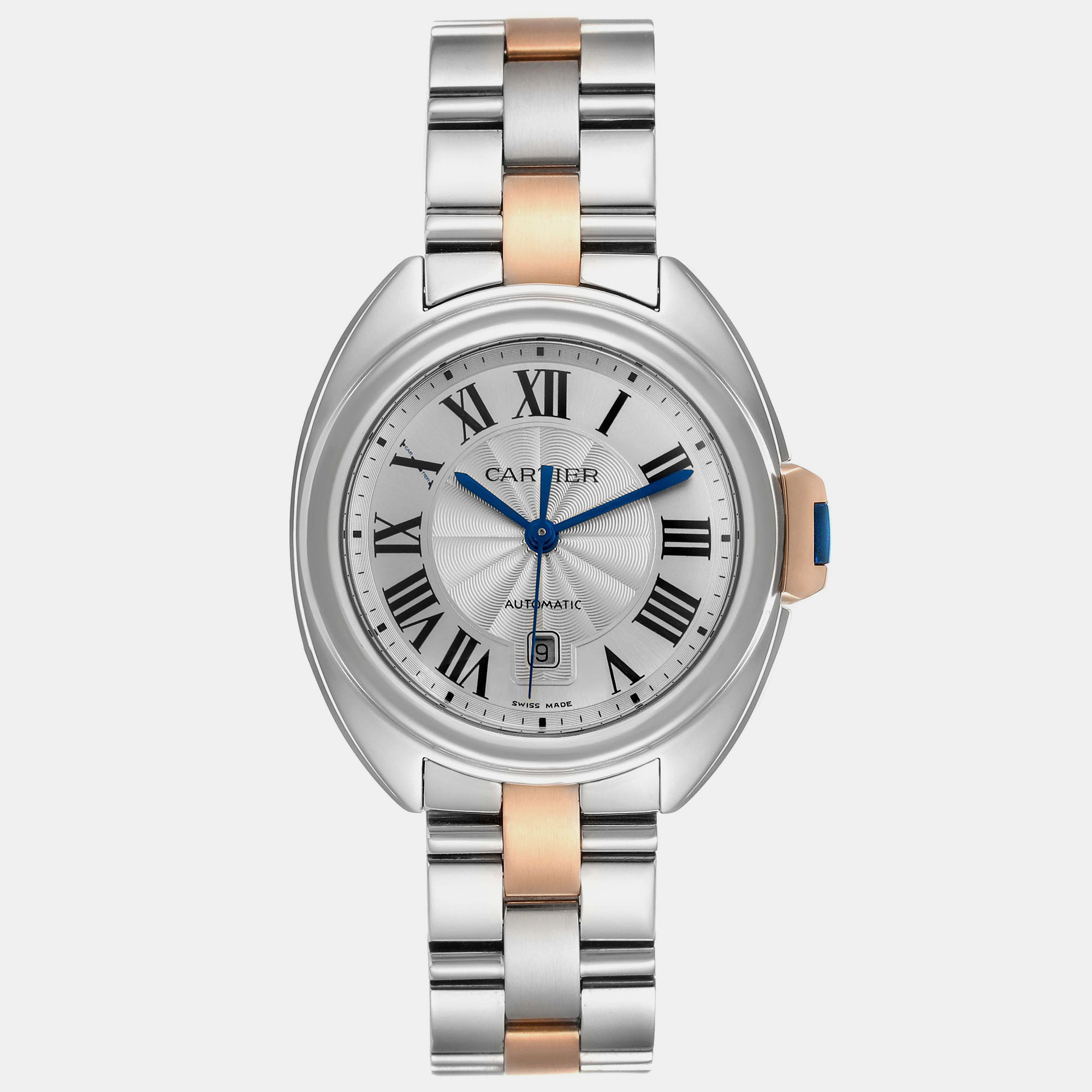 

Cartier Cle  Steel Rose Gold Automatic Ladies Watch W2CL0004, Silver