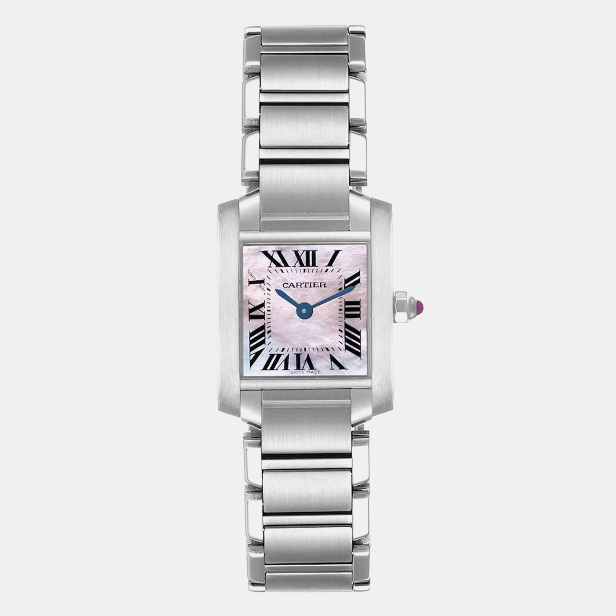 

Cartier Tank Francaise Mother Of Pearl Steel Ladies Watch 20.0 mm, Pink