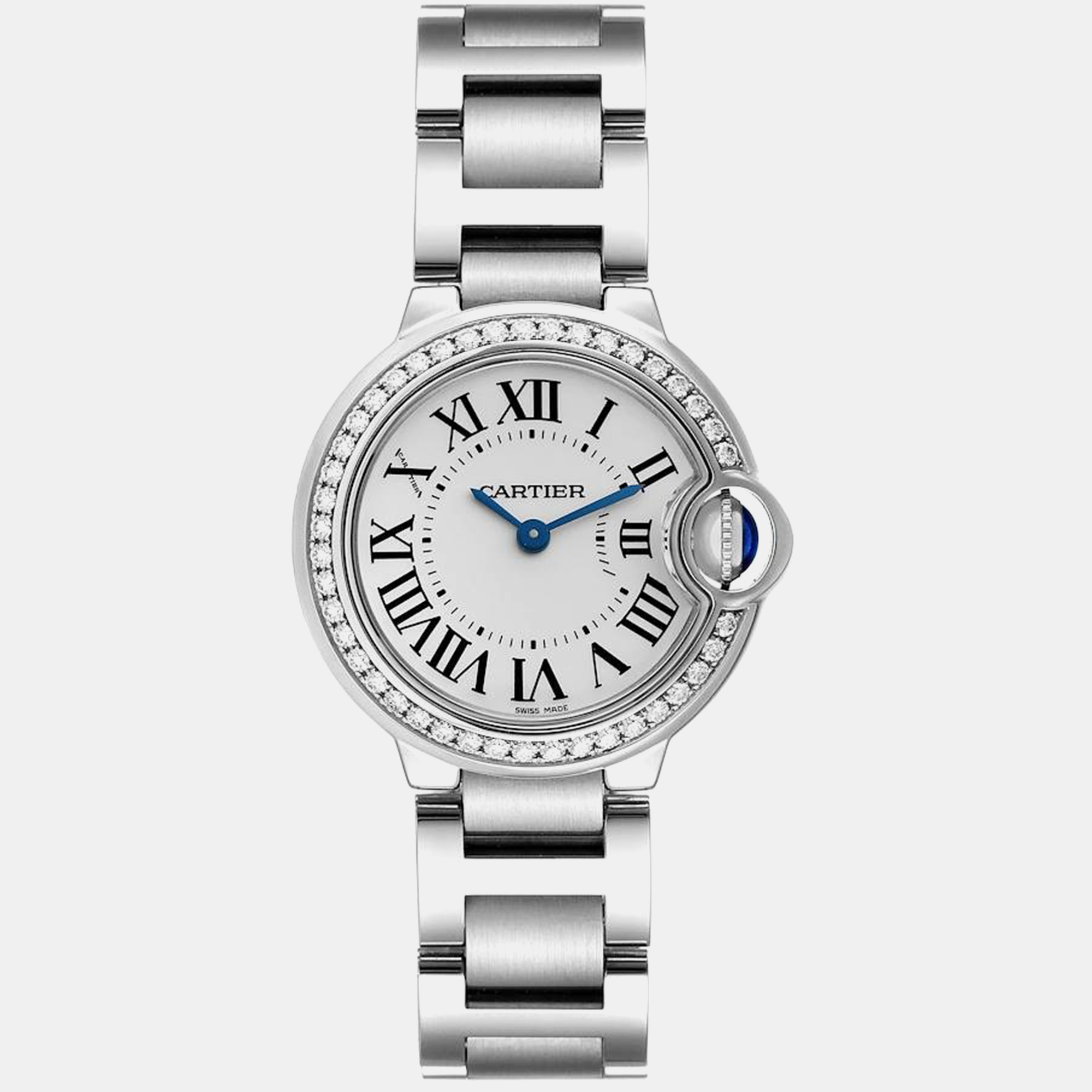 

Cartier Ballon Bleu Diamond Steel Ladies Watch 28.0 mm, Silver