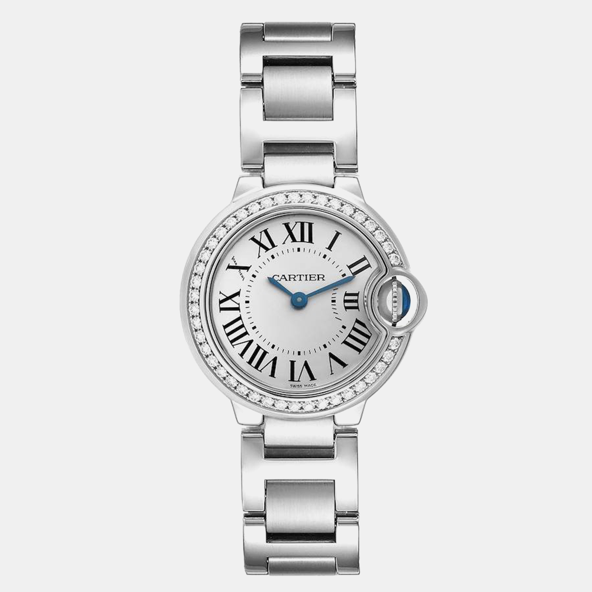 

Cartier Ballon Bleu Diamond Steel Ladies Watch W4BB0015 28 mm, Silver