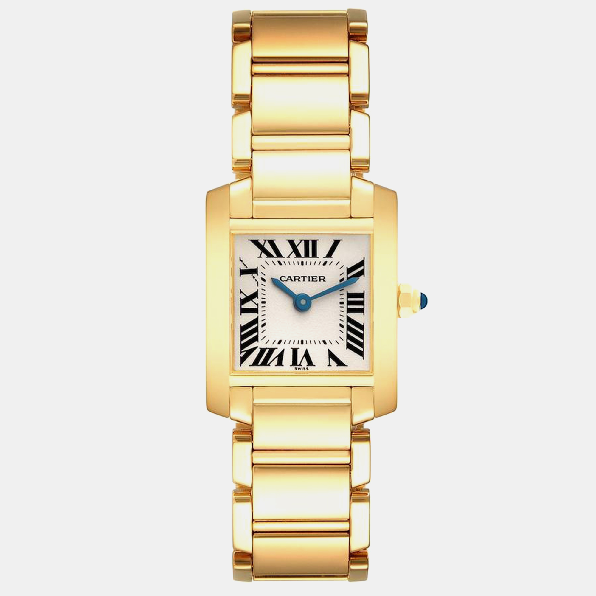 

Cartier Tank Francaise Yellow Gold Quartz Ladies Watch 20.0 mm, Silver