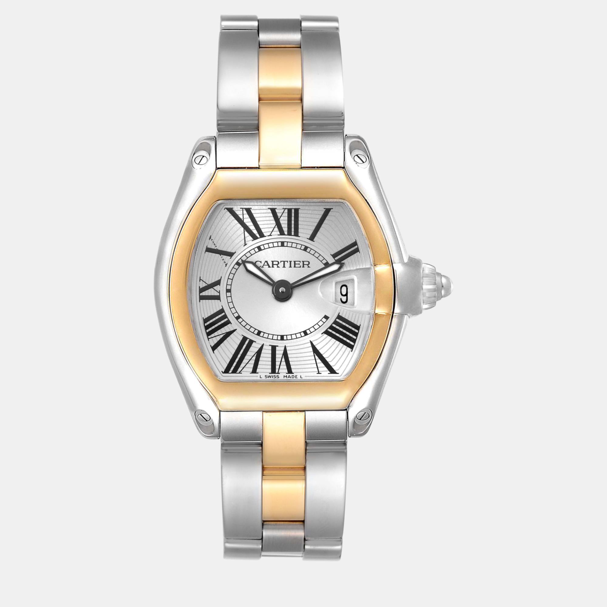 

Cartier Roadster Steel Yellow Gold Silver Dial Ladies Watch 30.0 mm