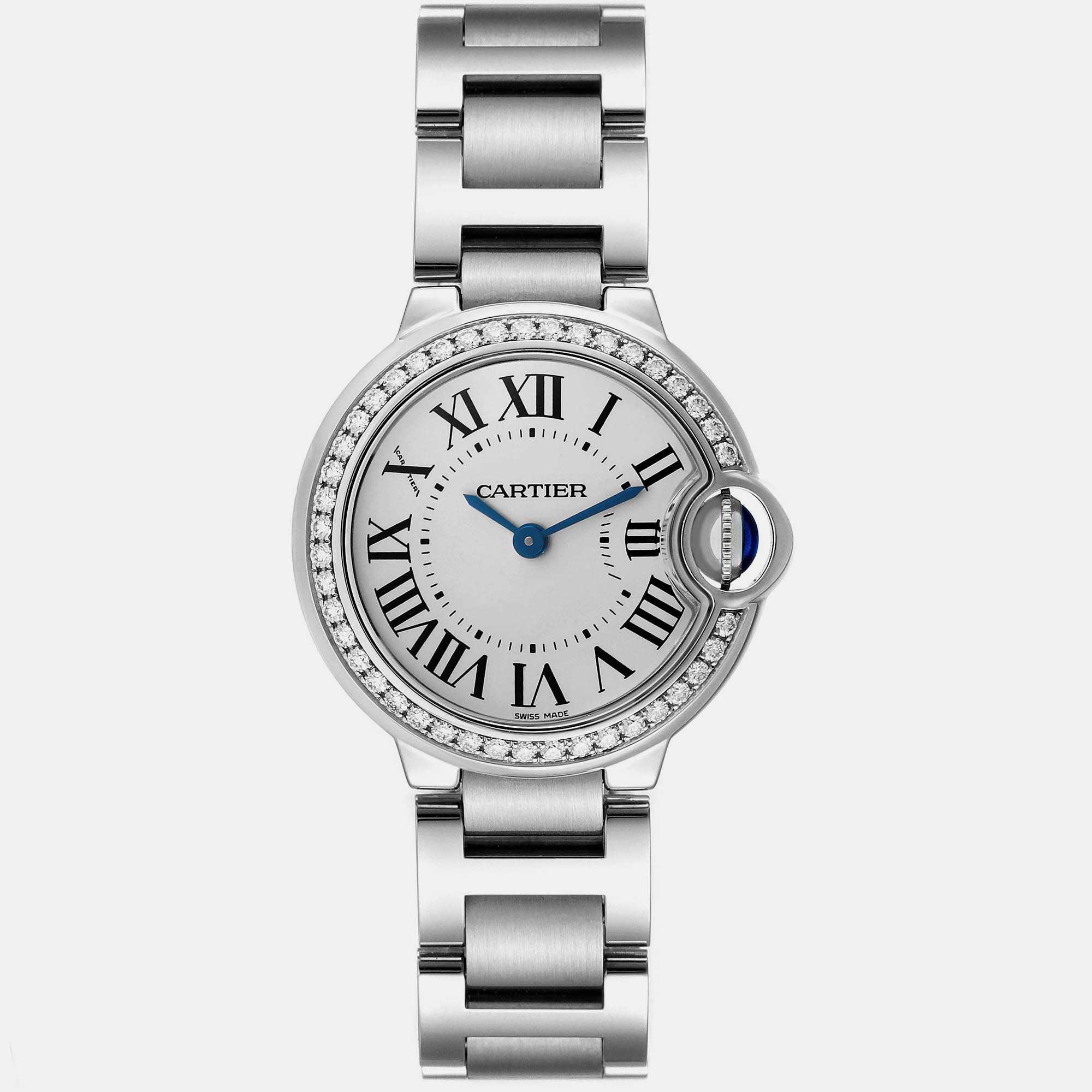 

Cartier Ballon Bleu Diamond Steel Ladies Watch 28.0 mm, Silver