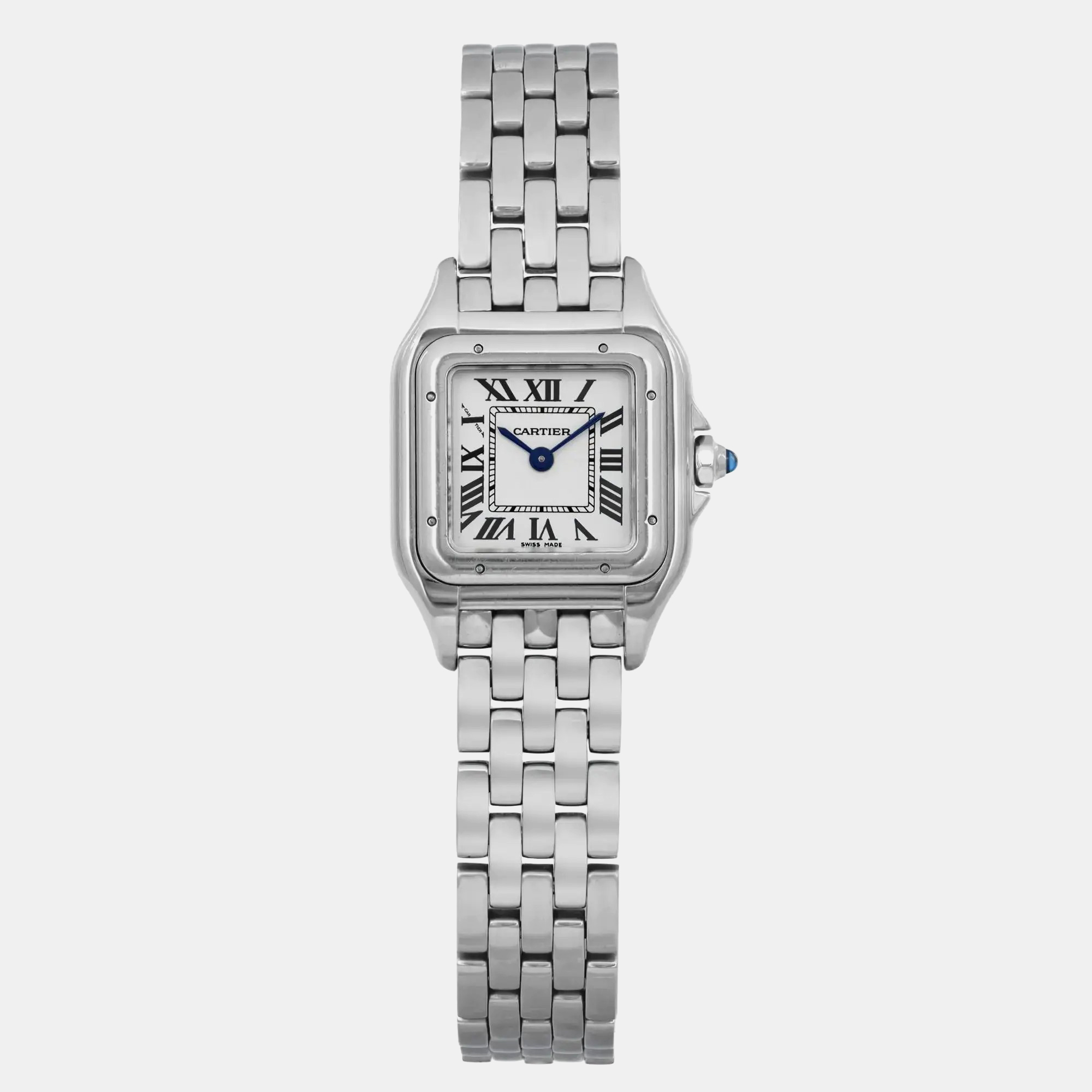 

Cartier Panthere Square Face  Silver Dial Steel Quartz Women's Wristwatch