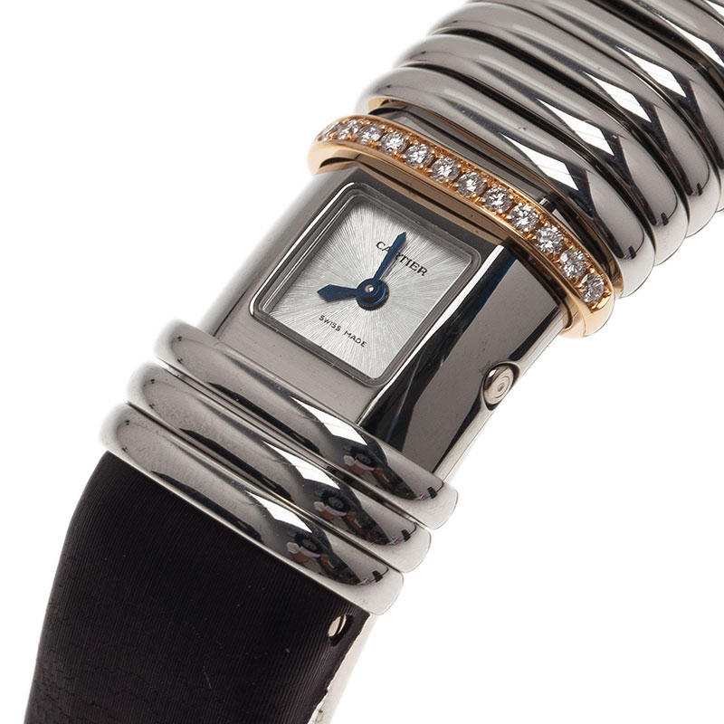 

Cartier Grey Titanium and Gold Link Declaration Women's Wristwatch