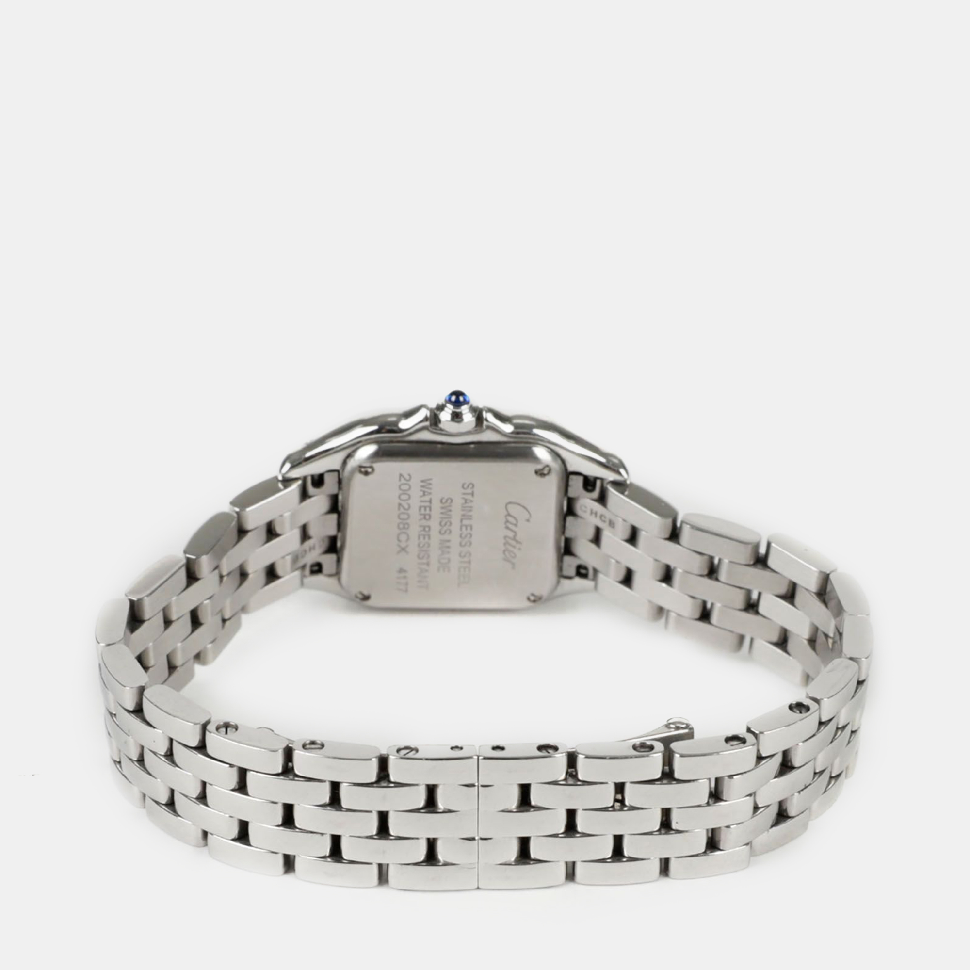 Cartier White Stainless Steel Panthere W4PN0007 Quartz Women`s Wristwatch 20 mm 
