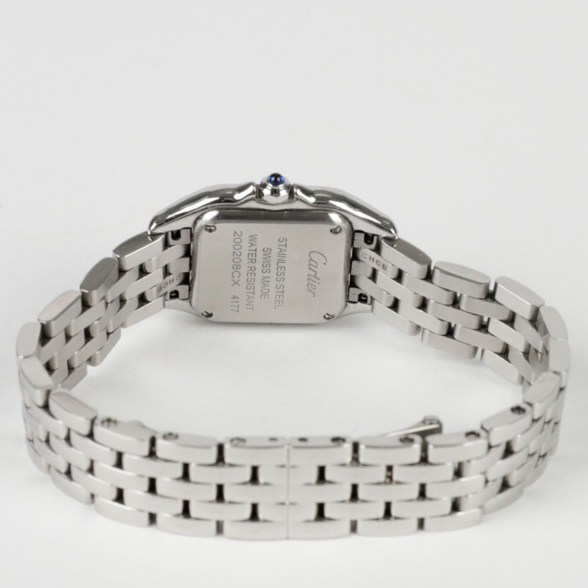 Cartier White Stainless Steel Panthere W4PN0007 Quartz Women`s Wristwatch 20 mm 