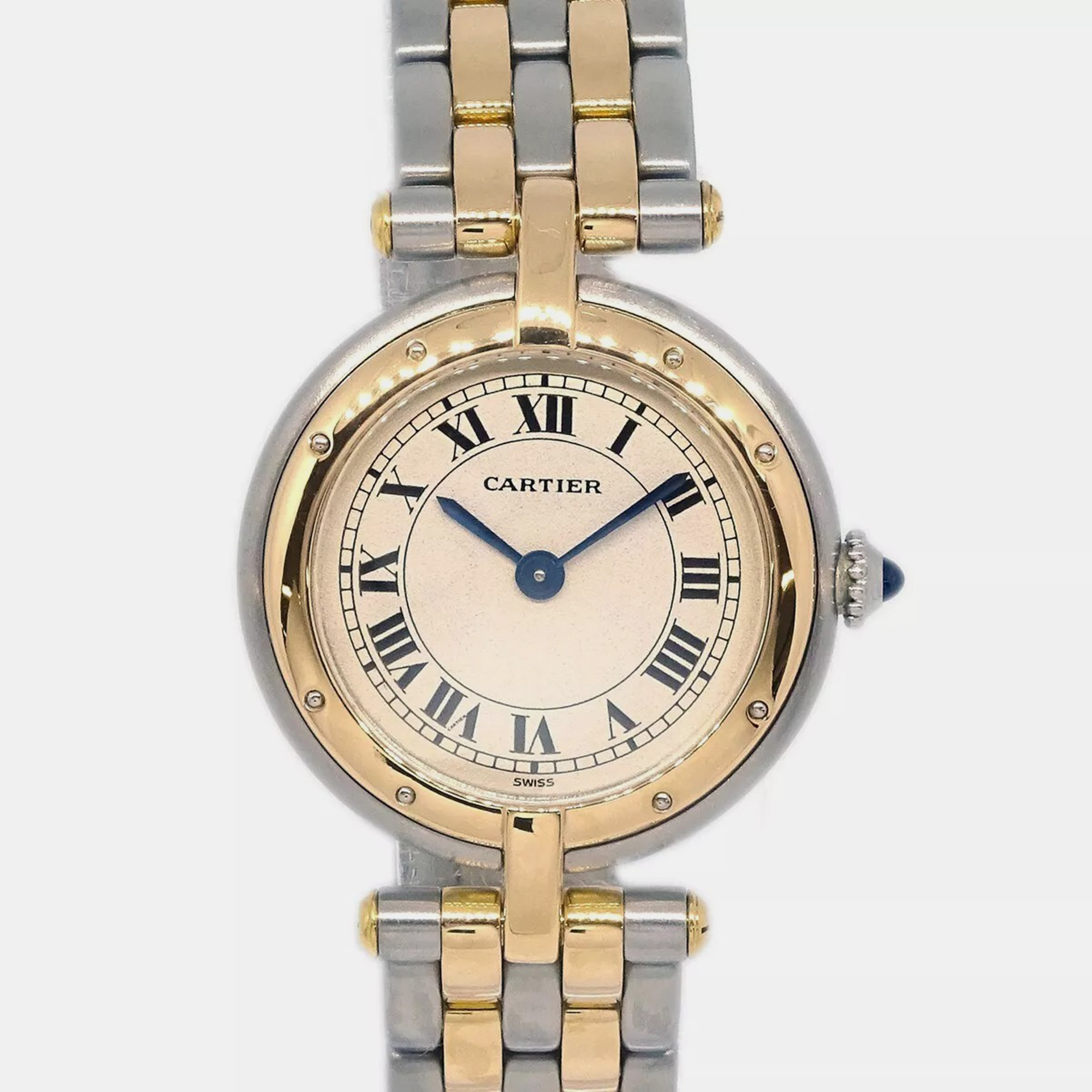 

Cartier Beige 18k Yellow Gold Stainless Steel Panthere Vendome 1057920 Quartz Women's Wristwatch 24 mm