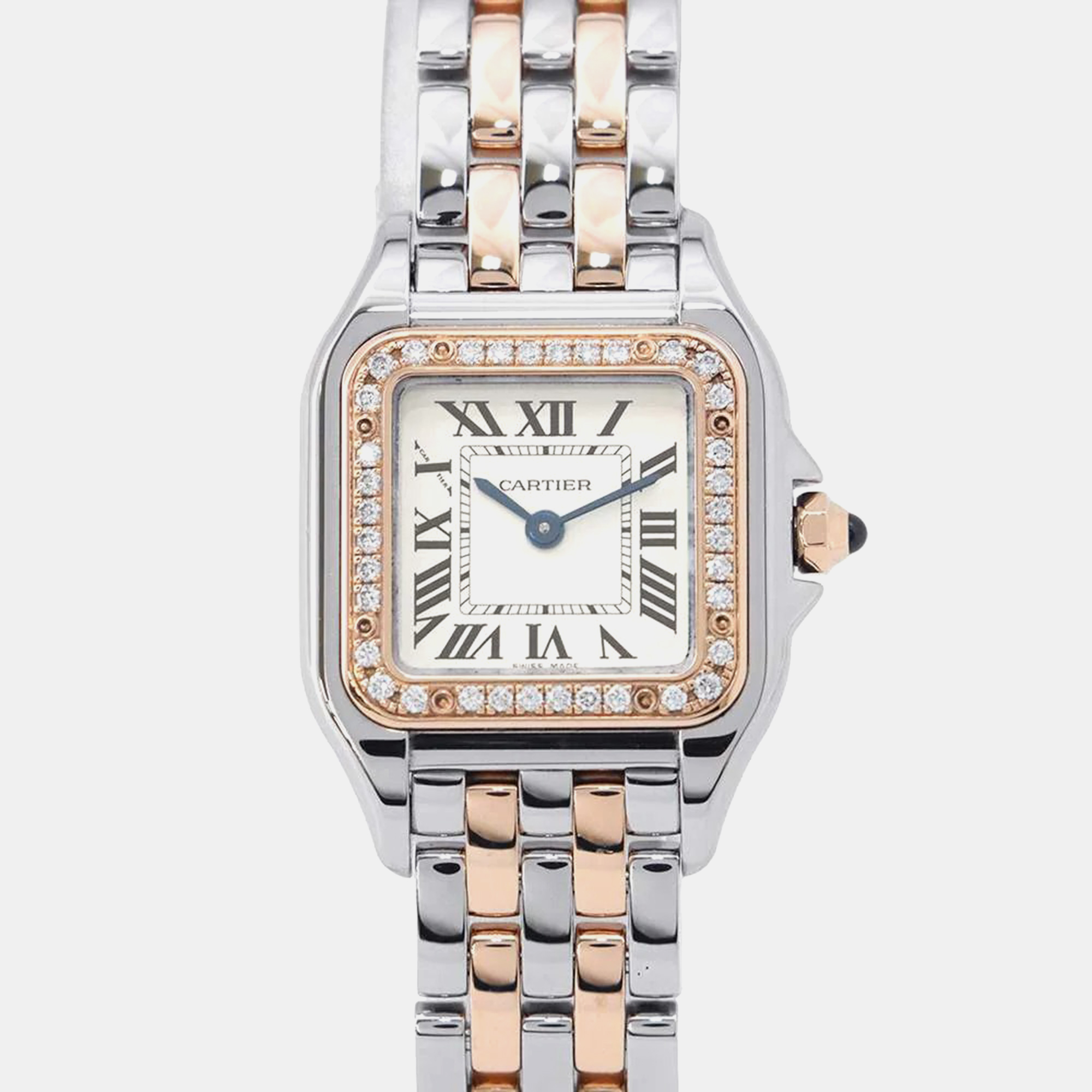 

Cartier Silver 18k Rose Gold Stainless Steel Panthere De Cartier Quartz Women's Wristwatch 22 mm