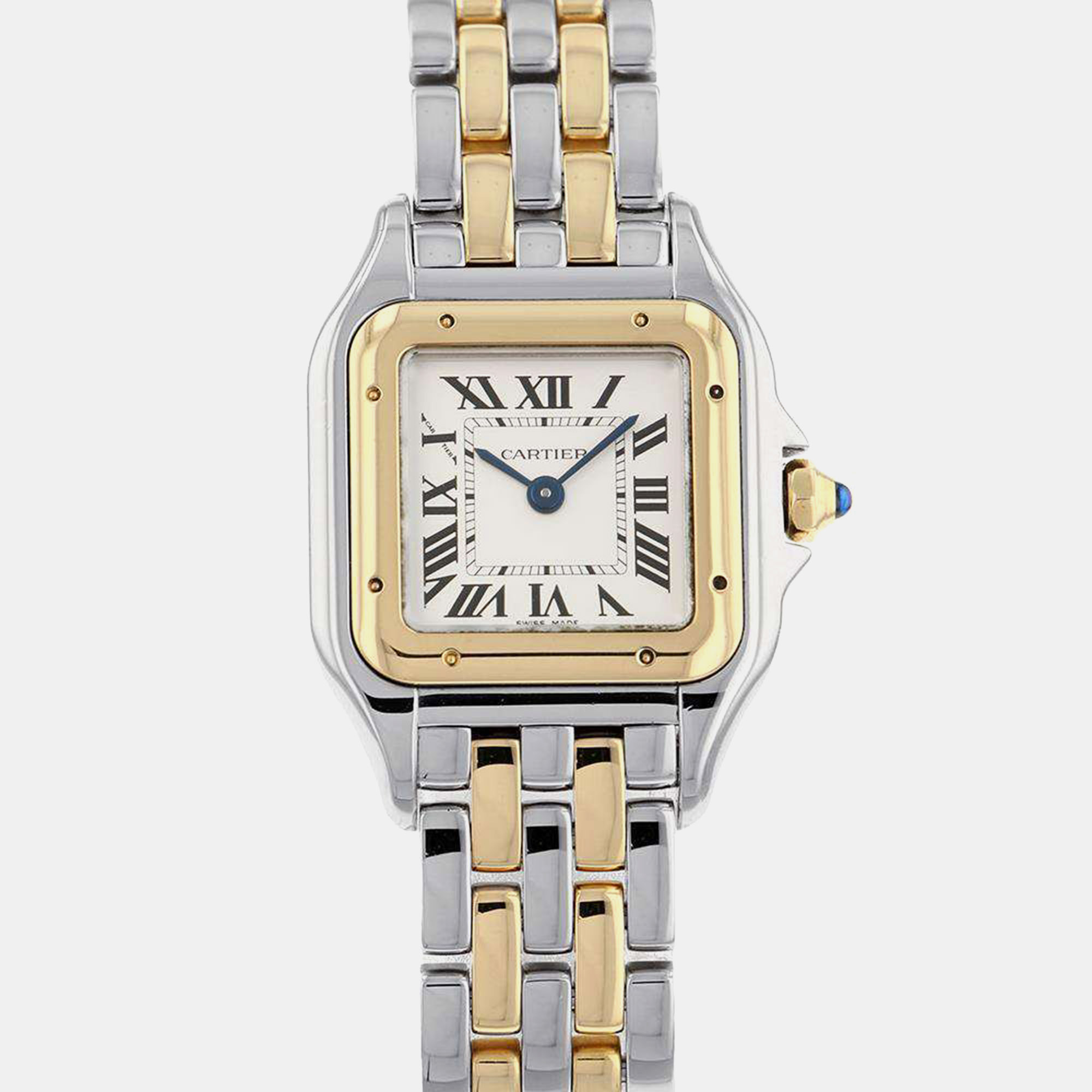 

Cartier White 18k Yellow Gold Stainless Steel Panthere De Cartier W2PN0006 Quartz Women's Wristwatch