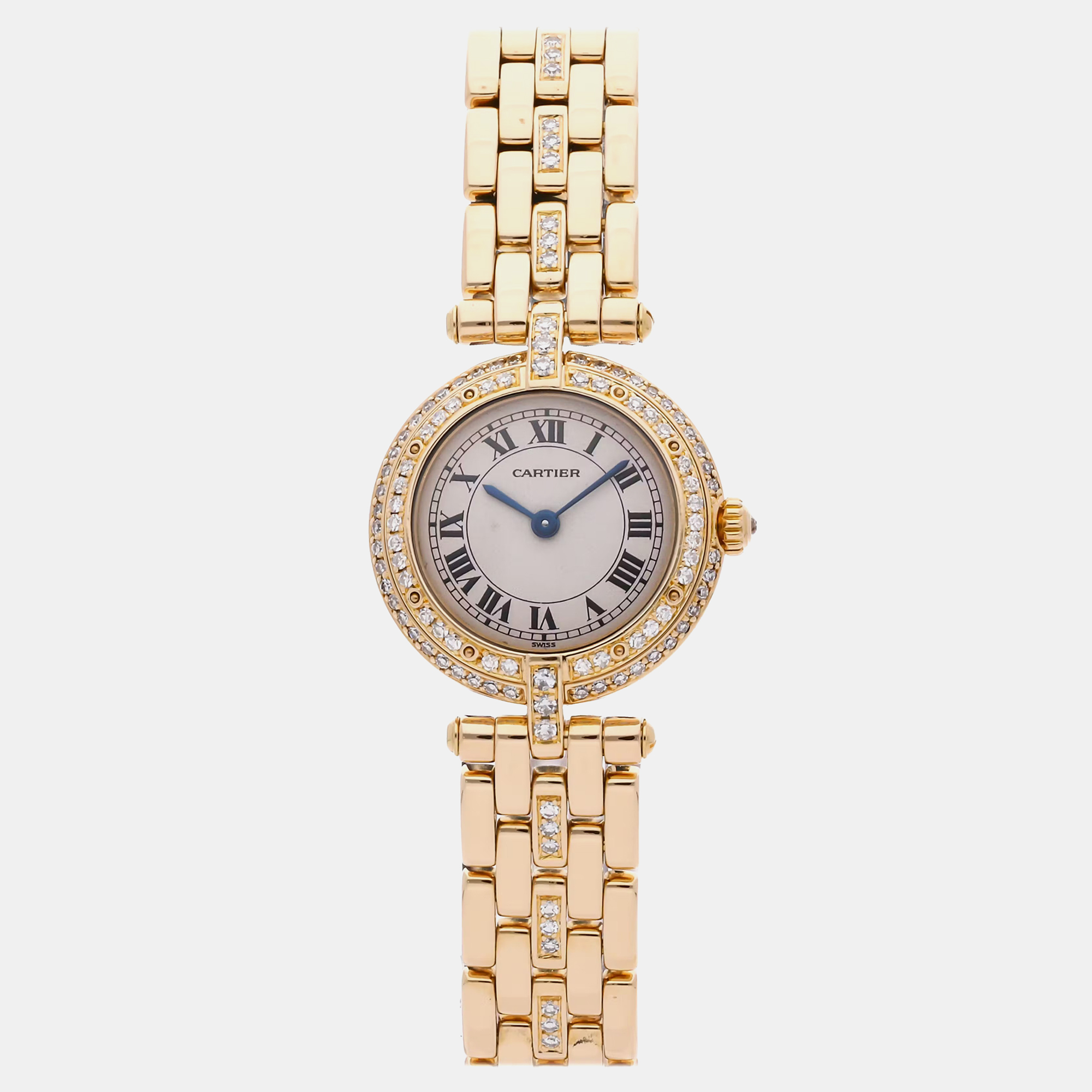 

Cartier Panthere Vendome Quartz 18K Yellow Gold Silver Dial Women's Wristwatch