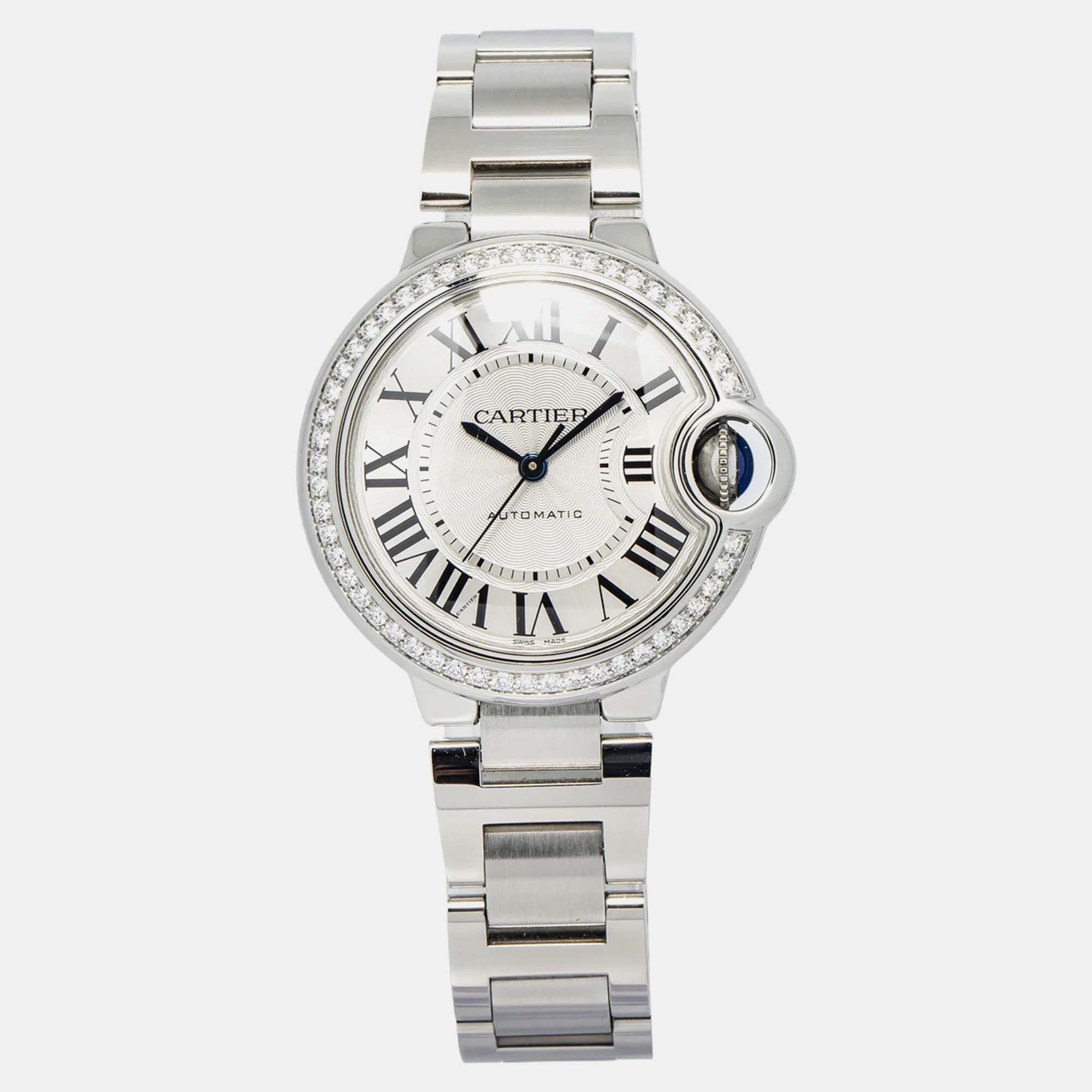 

Cartier Ballon Bleu W4BB0016 Quartz Silver Stainless Steel Women's Wristwatch 33 mm