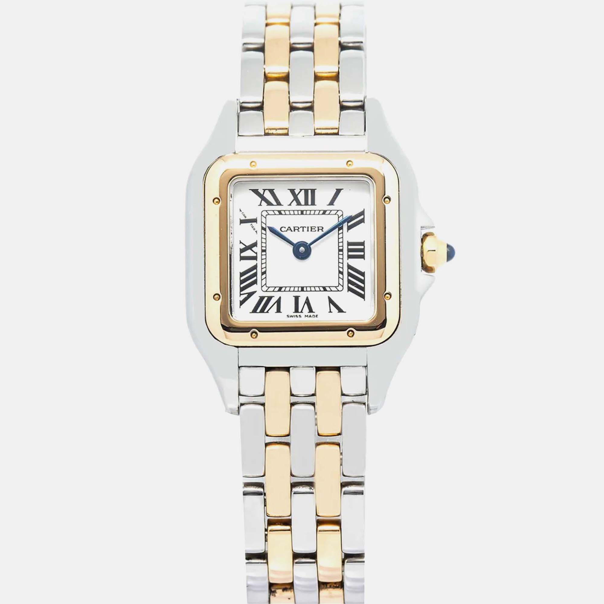 Cartier Panthere W2PN0006 Quartz White 18k Yellow Gold Women’s Wristwatch 22 mm