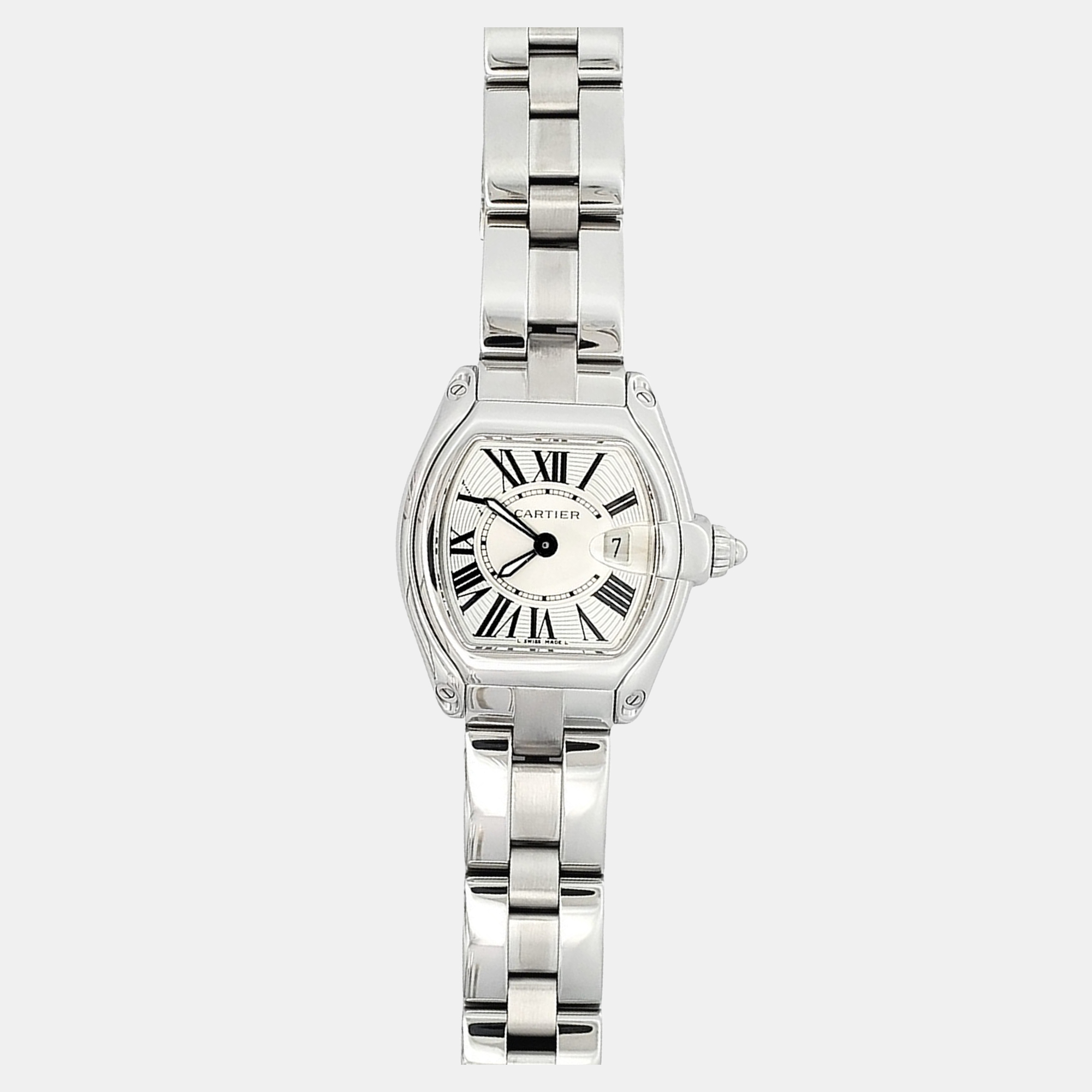 

Cartier Roadster W62016V3 Quartz Silver Stainless Steel Women's Wristwatch 30 mm