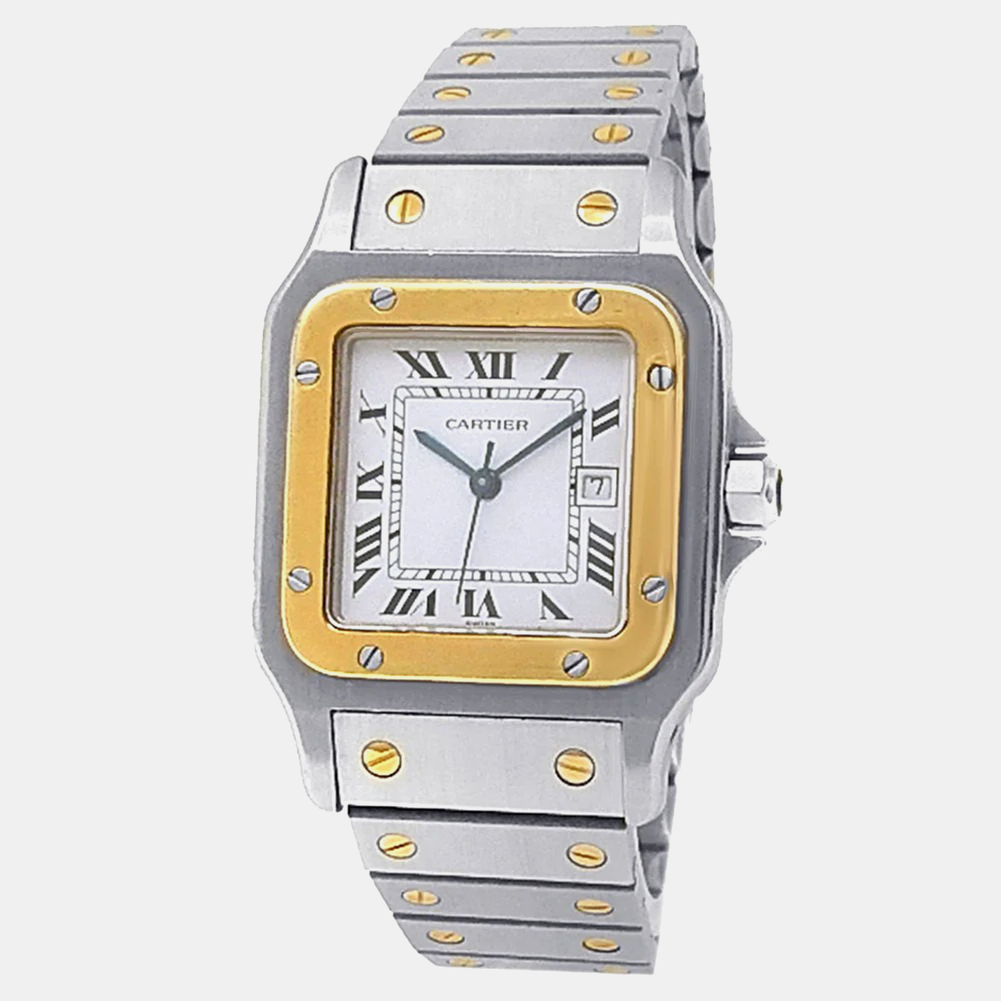 

Cartier Santos 2961 White 18K Yellow Gold Stainless Steel Women’s Wristwatch 29 mm