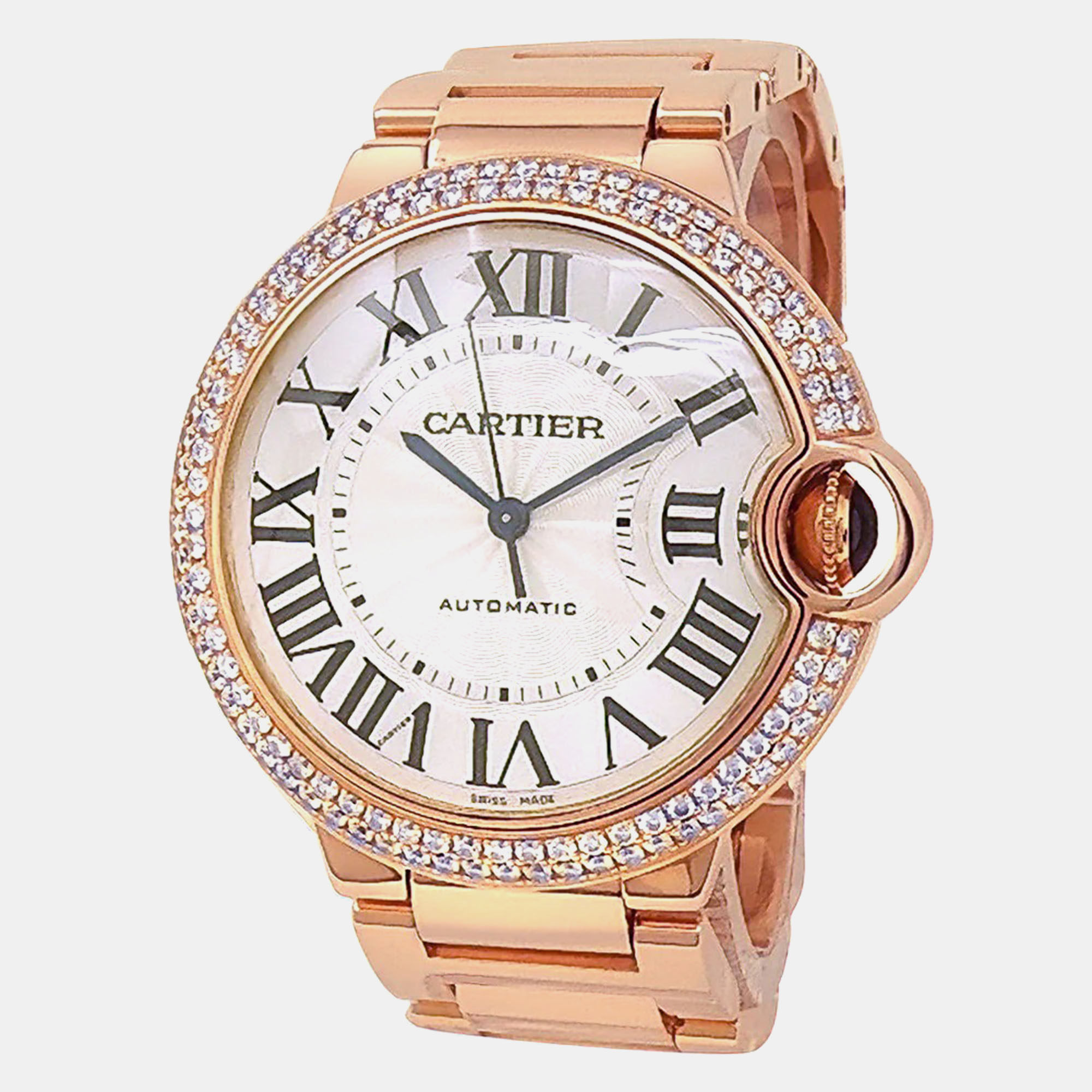 

Cartier Ballon Bleu WE9005Z3 Automatic Silver Diamond 18K Rose Gold Women’s Wristwatch 36.5 mm