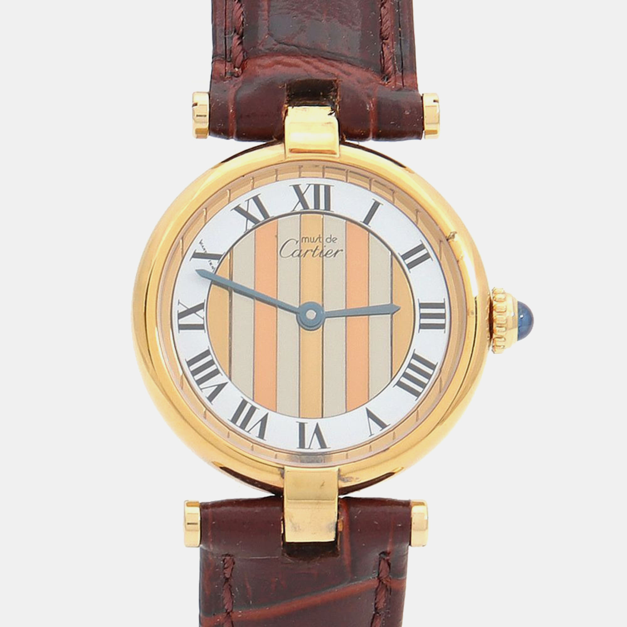 

Cartier Must de Cartier Quartz Silver Gold Plated Women's Wristwatch 24 mm