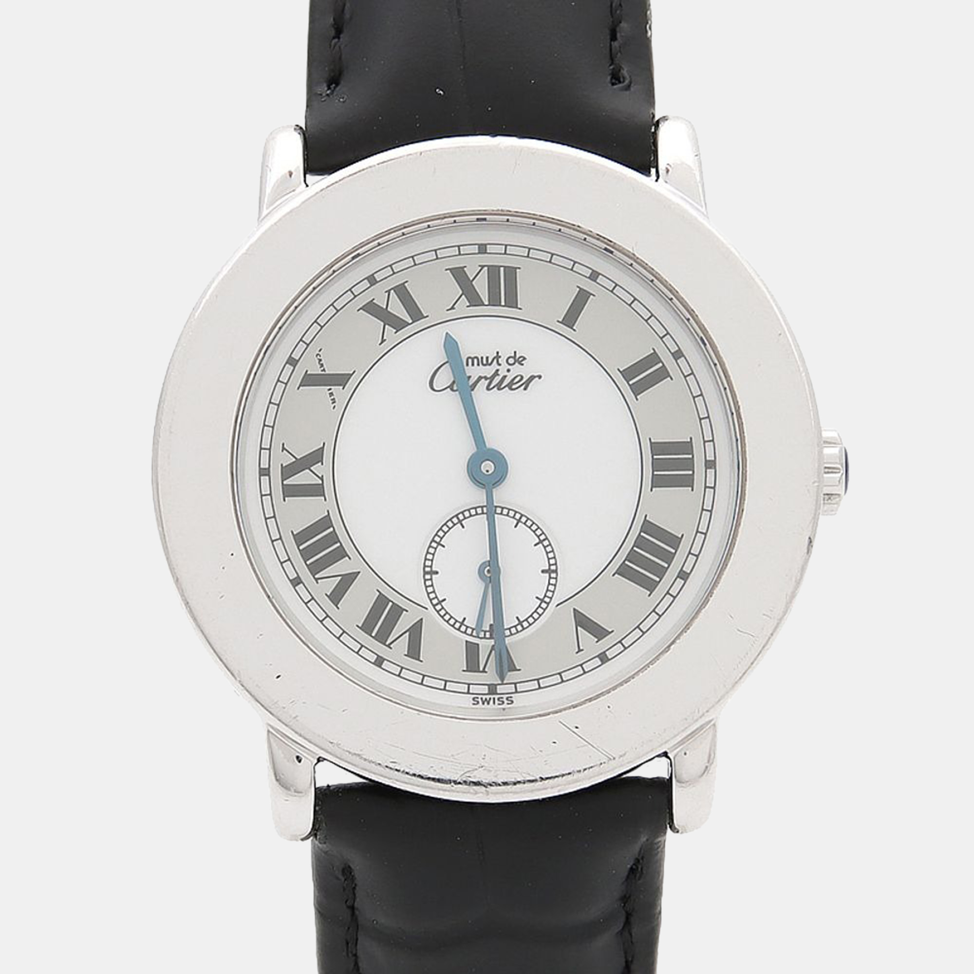 

Cartier Ronde Must W1006718 Quartz Silver Womens Wristwatch, White