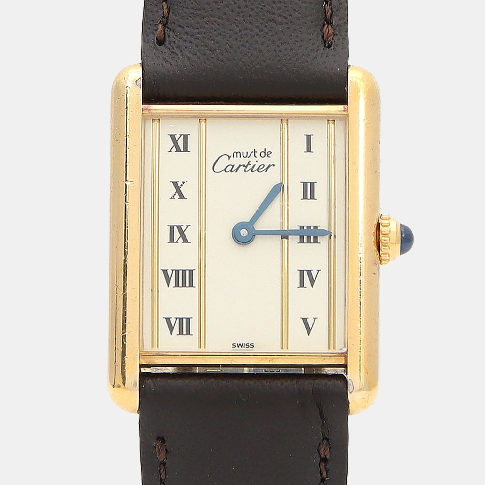 

Cartier Tank Must W1002653 Quartz Gold Plated Silver Womens Wristwatch