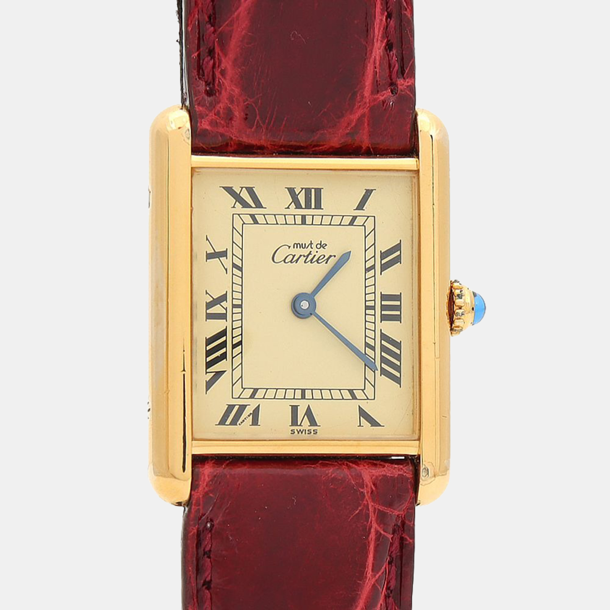 

Cartier Tank Must W1002753 Quartz Gold Plated Silver Womens Wristwatch