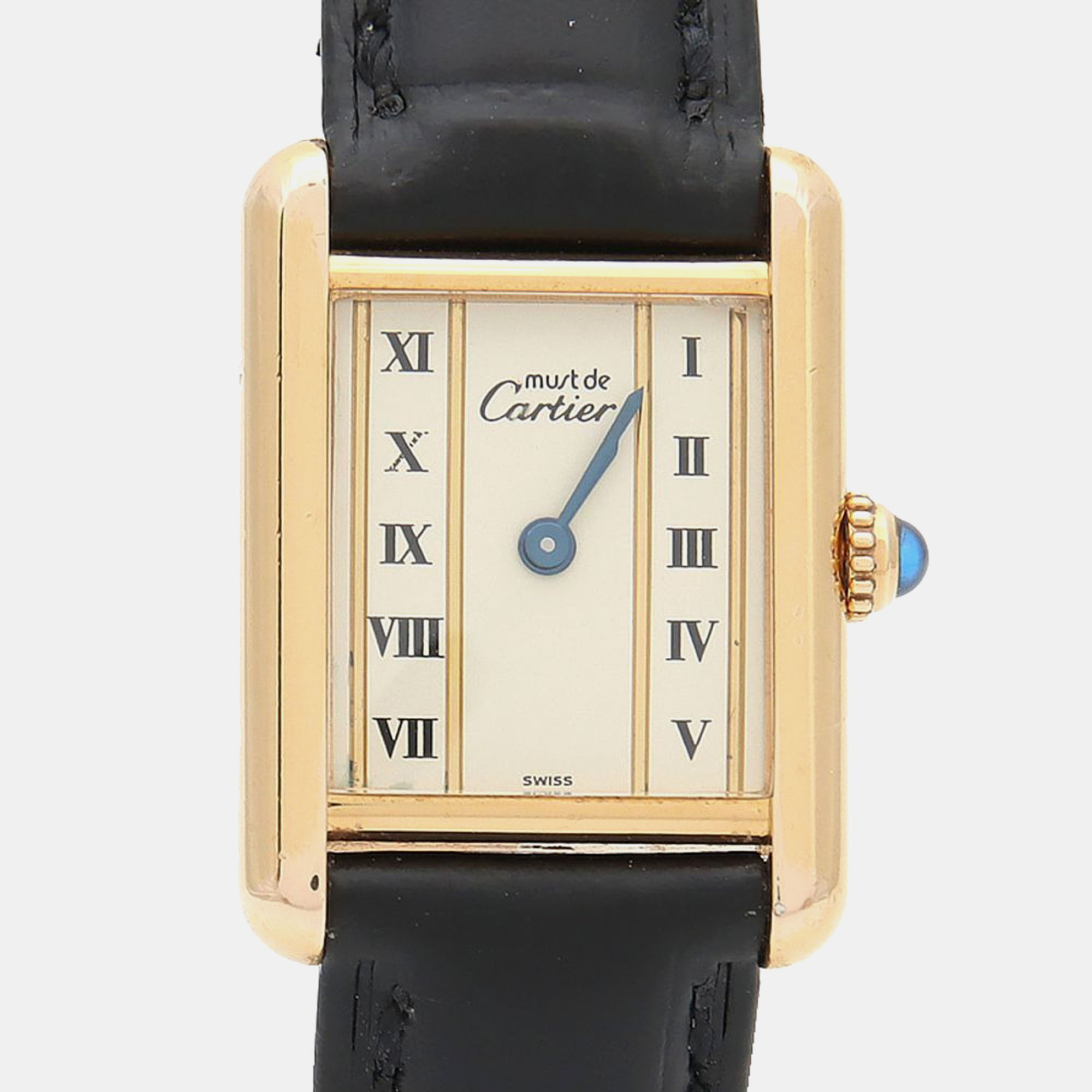 

Cartier Tank Must W1003053 Quartz Gold Plated Silver Womens Wristwatch
