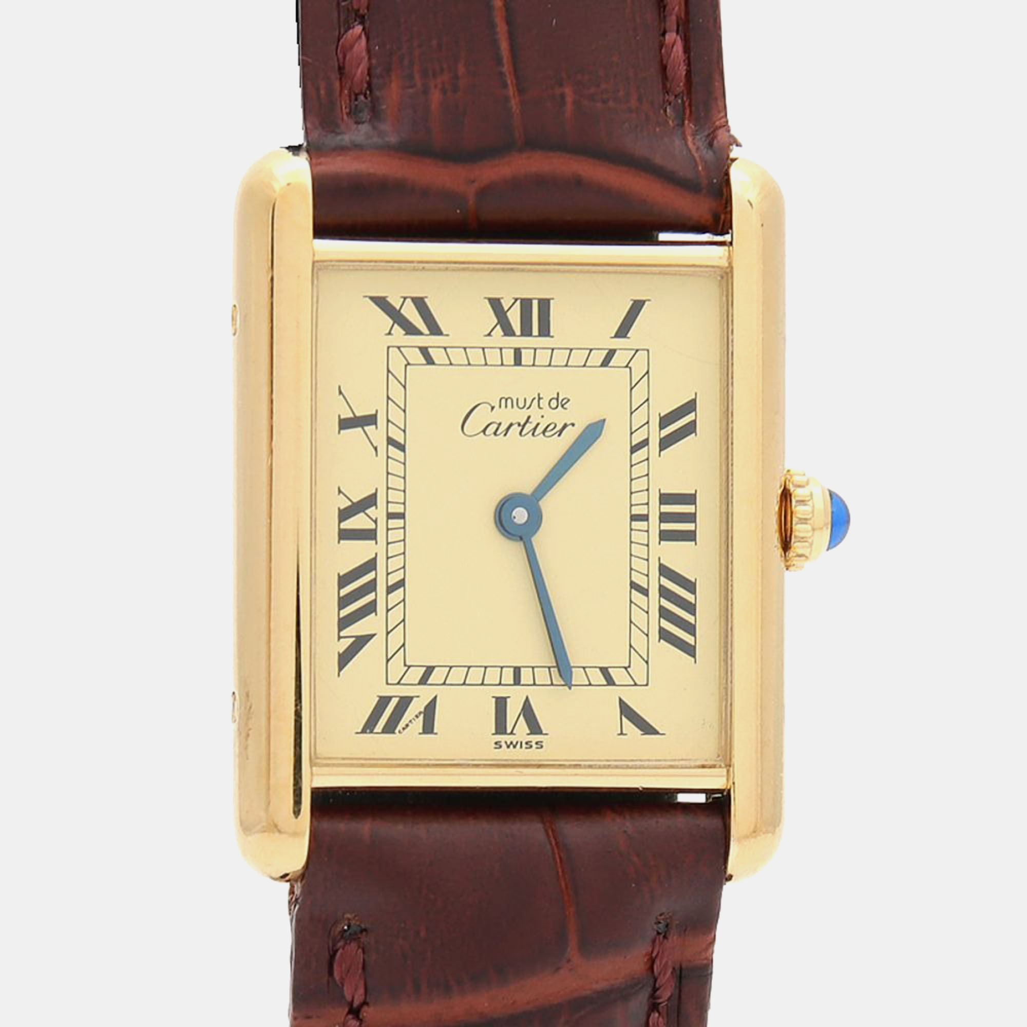 

Cartier Tank Must W1002753 Quartz Stainless Steel Womens Wristwatch 23.5 mm, Gold