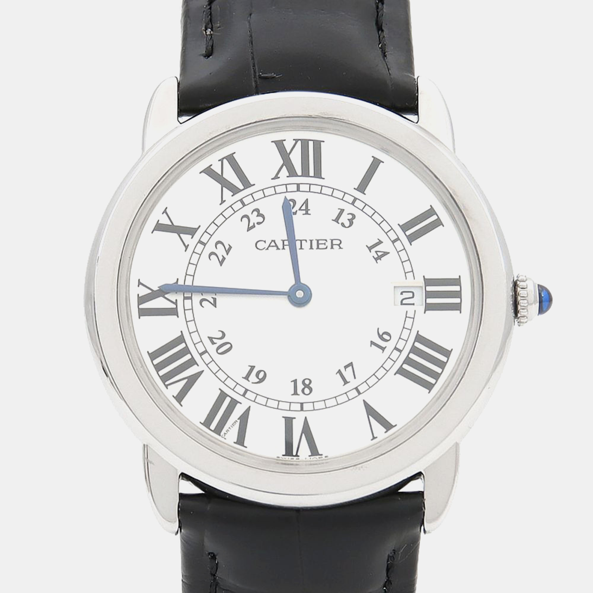 

Cartier Ronde Solo W6700255 Quartz Stainless Steel Mens Wristwatch 36 mm, White